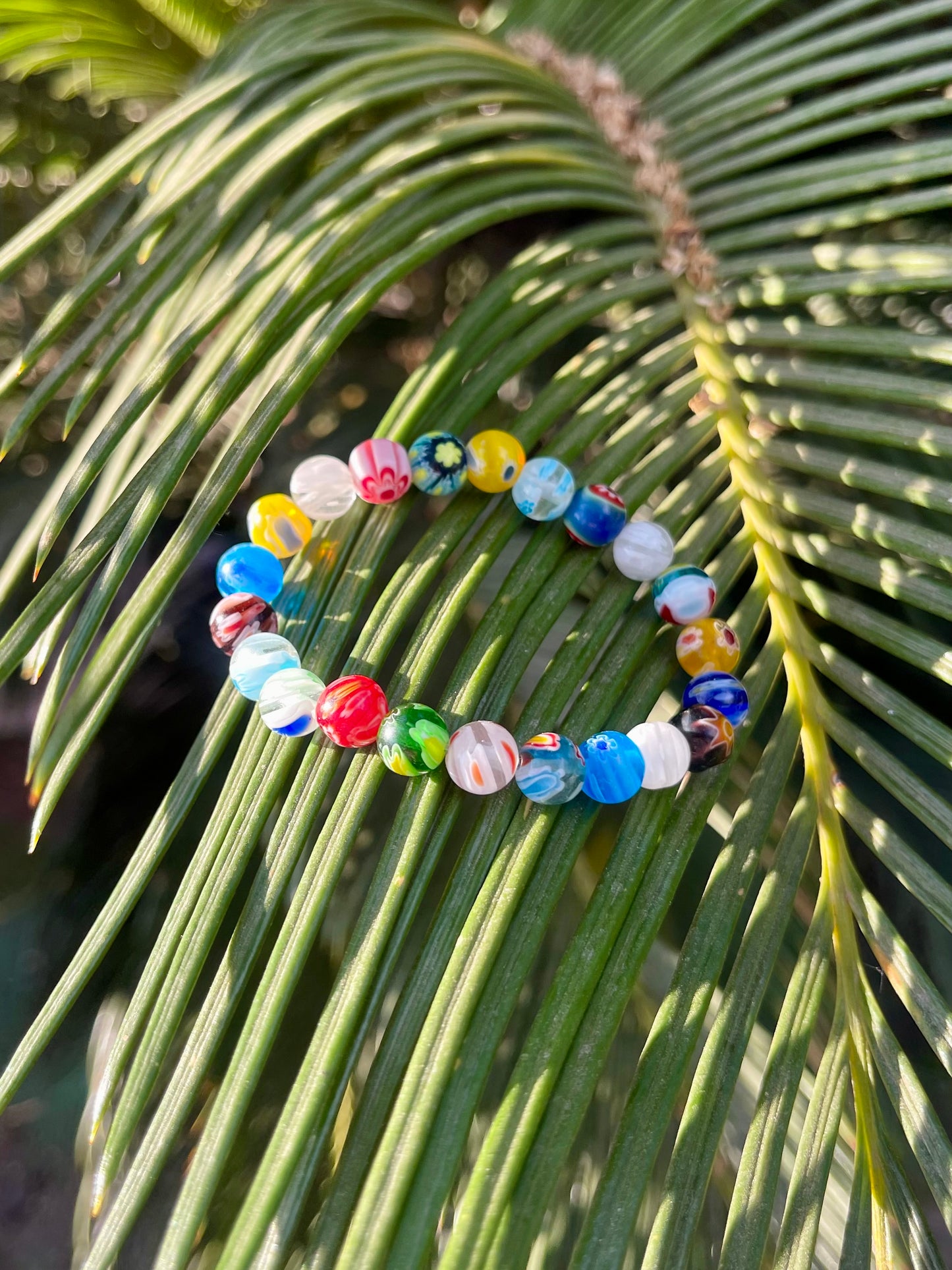 Millefiori murano glass beads handmade bracelets