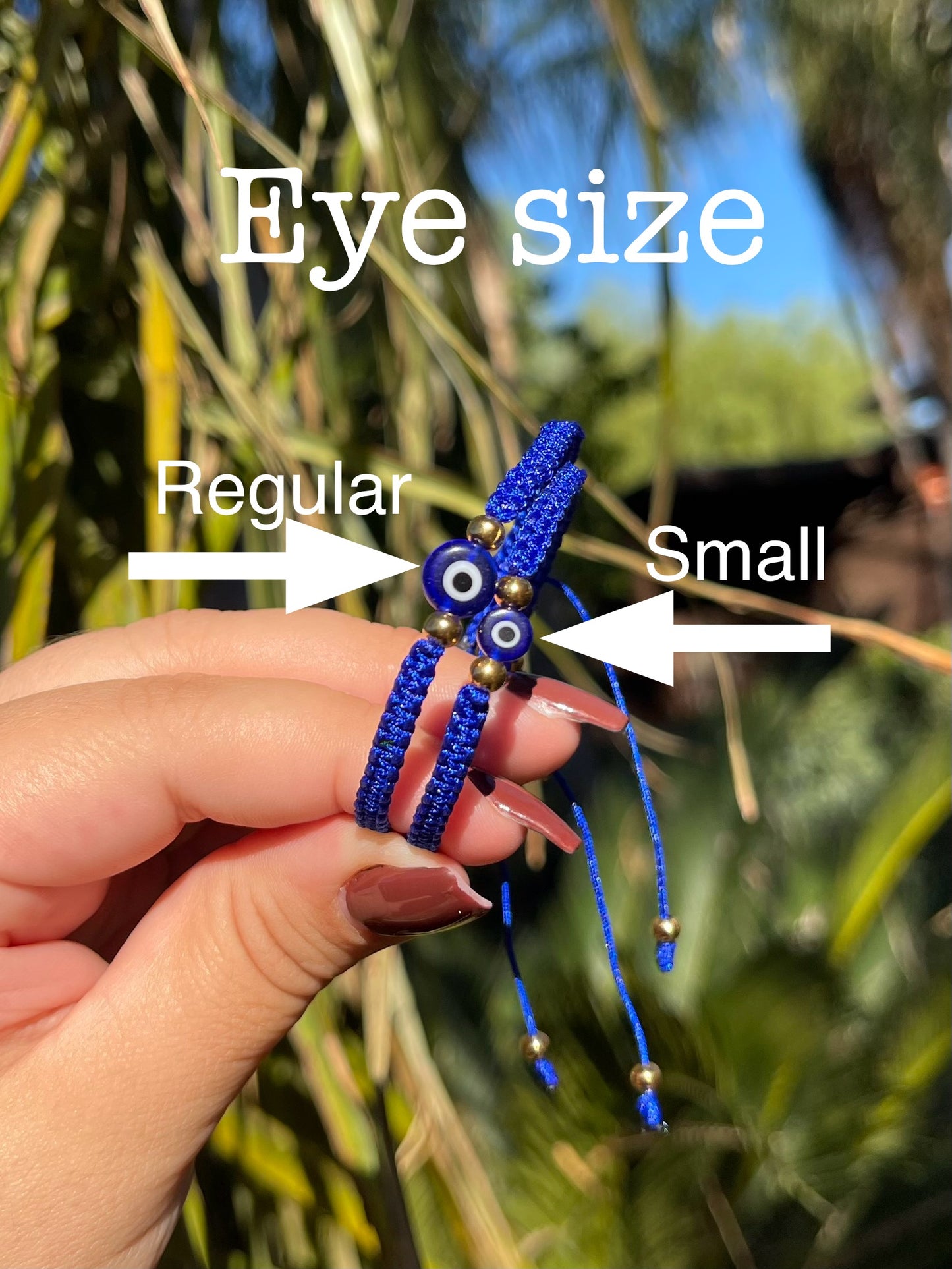 Evil eye adjustable handmade bracelet