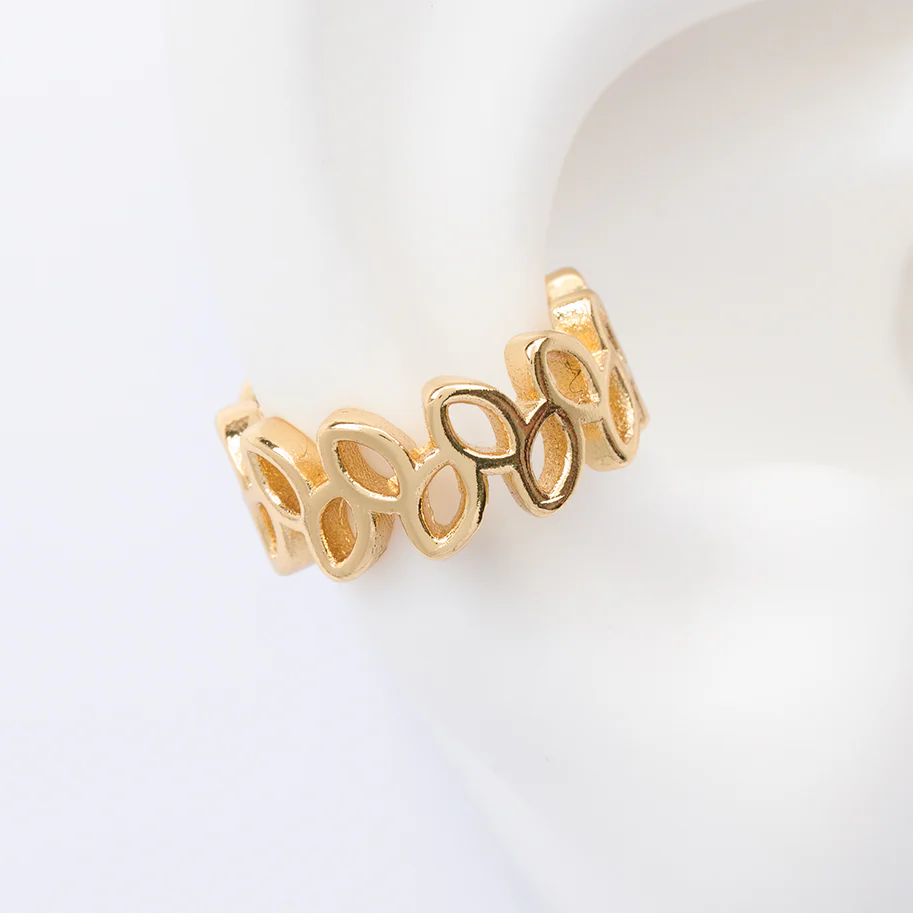 Small leaves ear cuff
