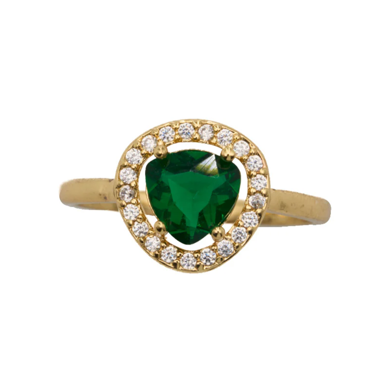 Emeralds and diamond circle