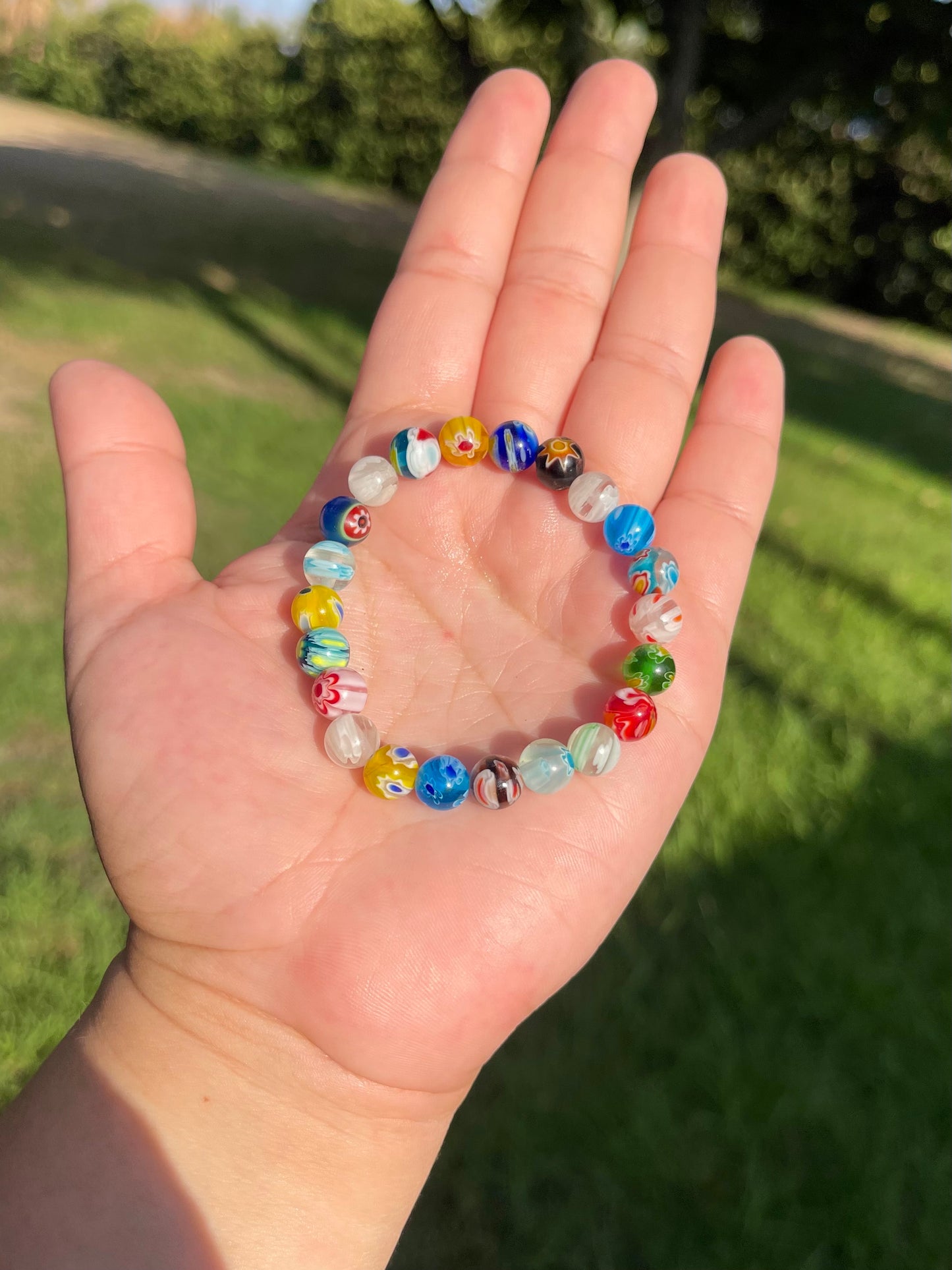 Millefiori murano glass beads handmade bracelets