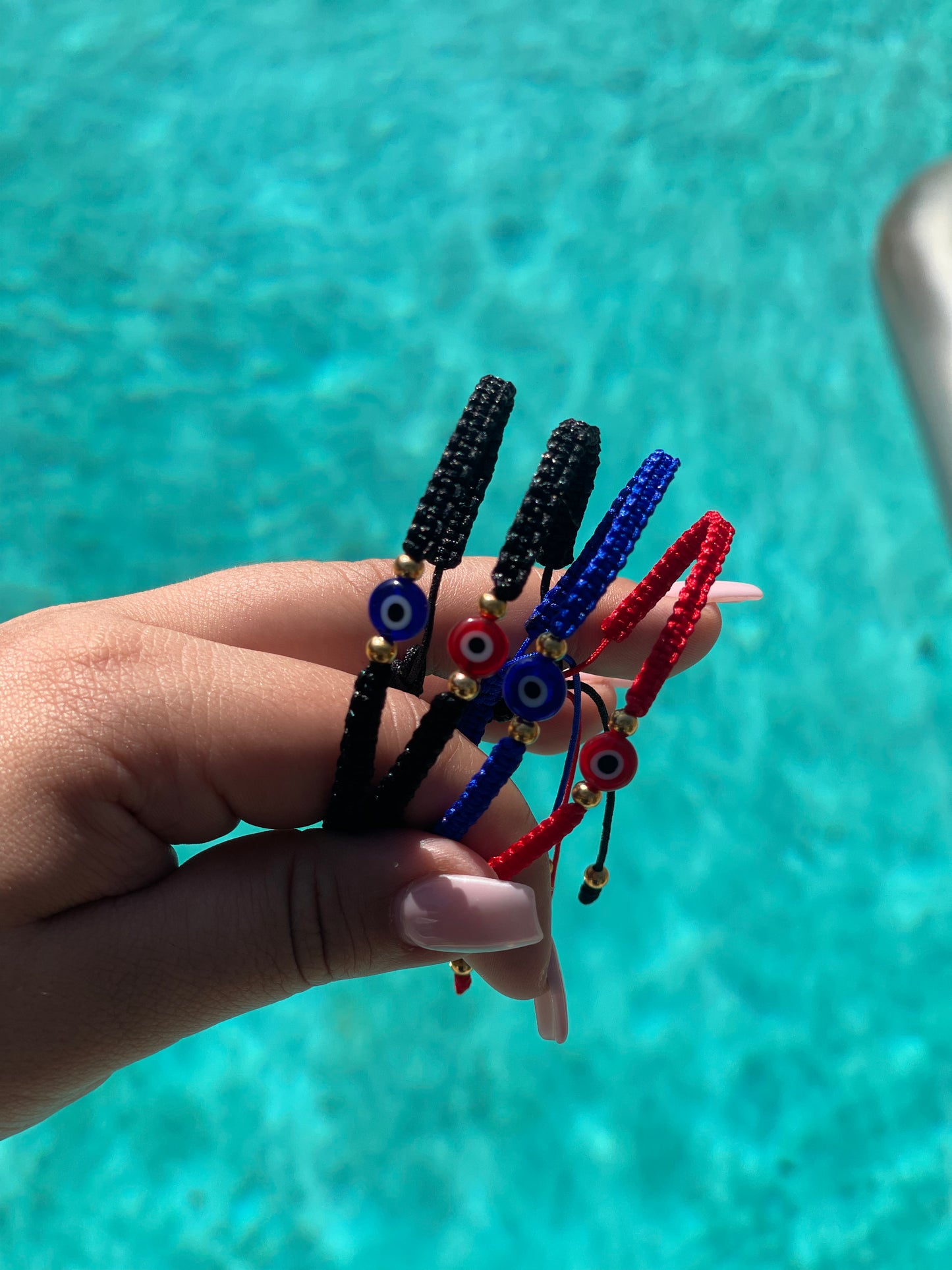 Evil eye adjustable handmade bracelet