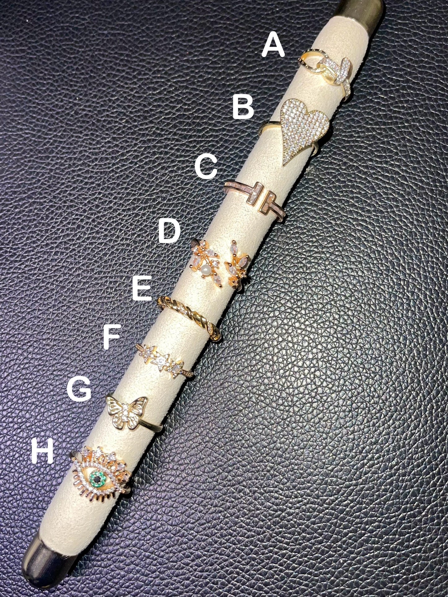 Unique pieces rings