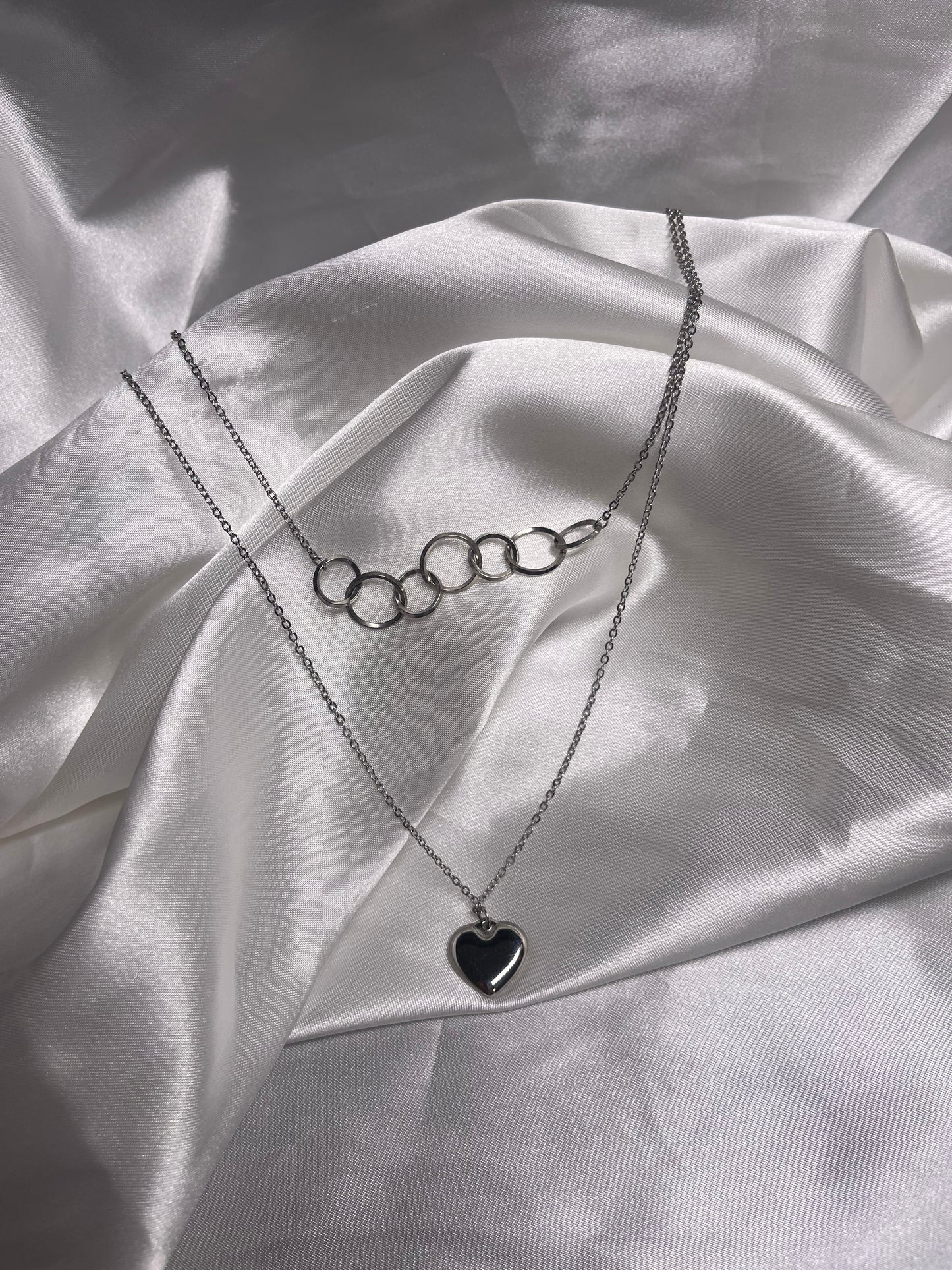 Double necklace with heart