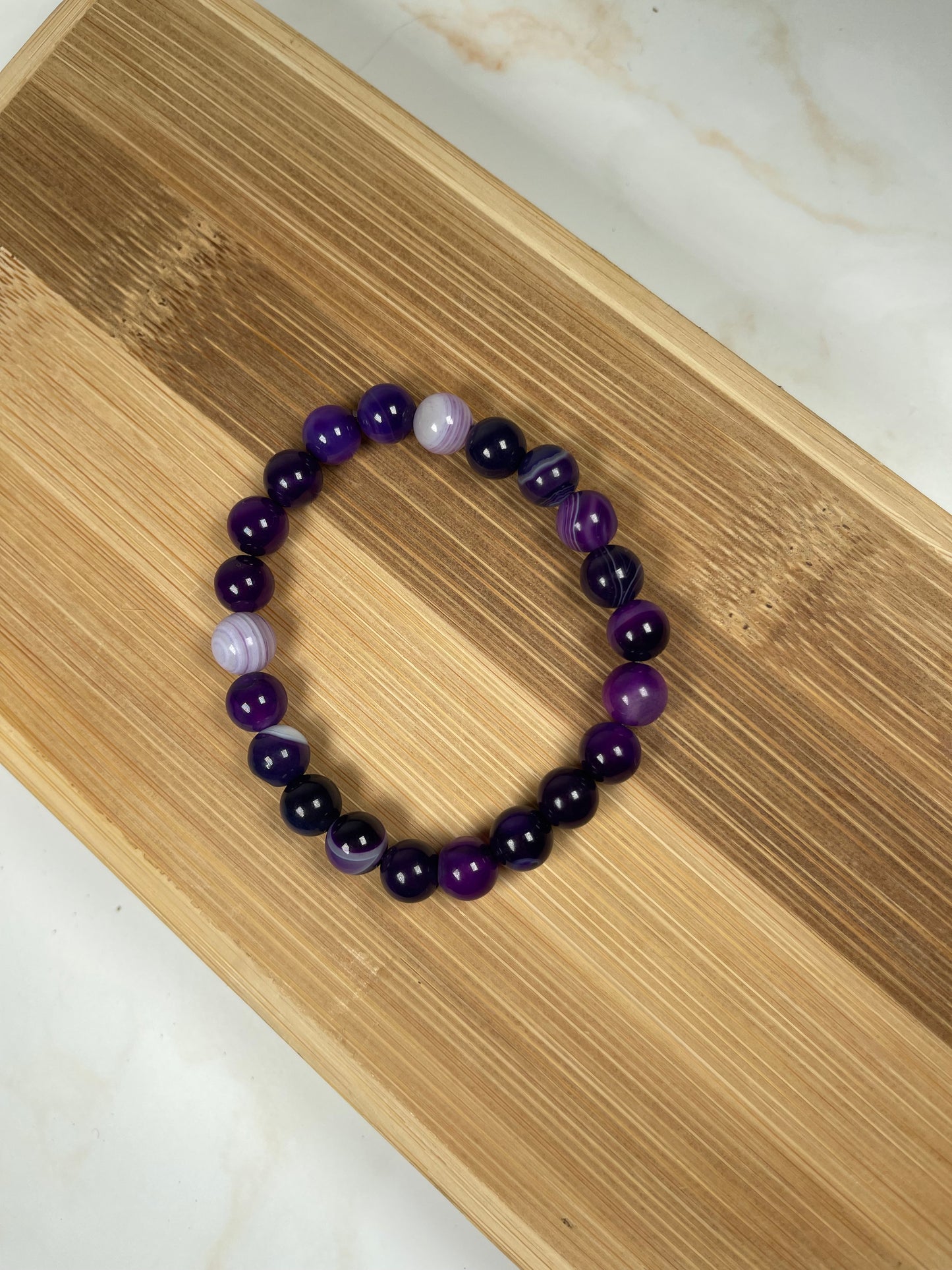 Purple Agate handmade bracelet