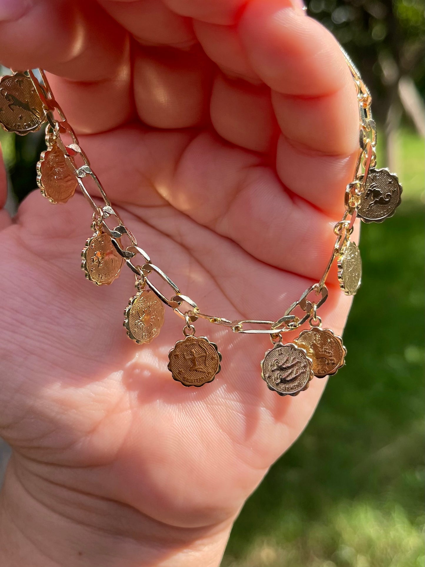 Twelve Zodiac anklet