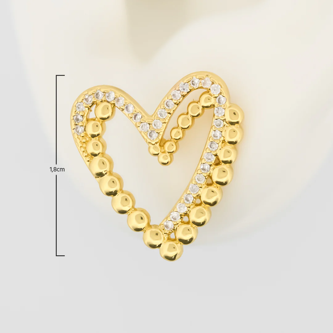 Heart double earrings