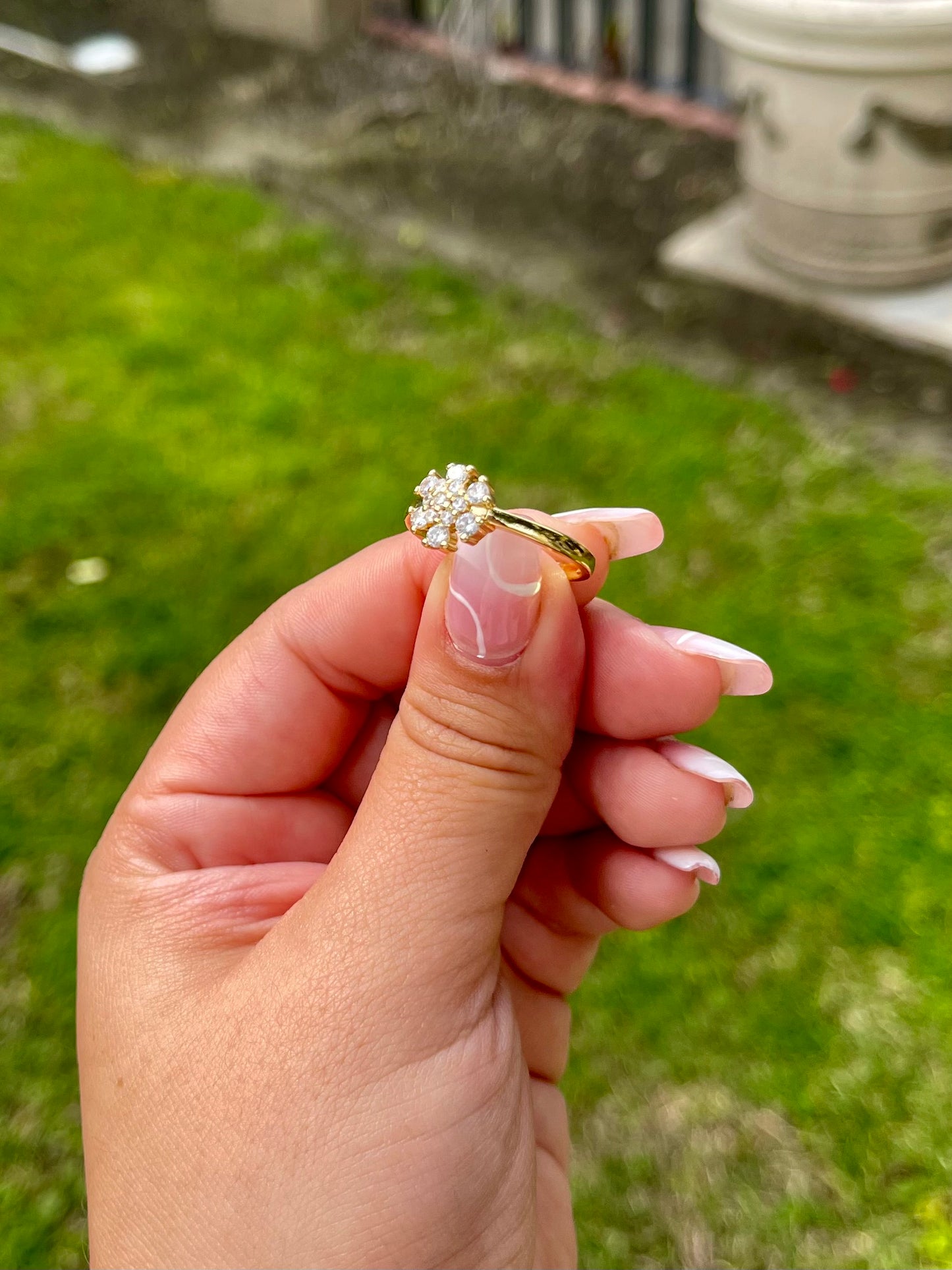 White Flower ring