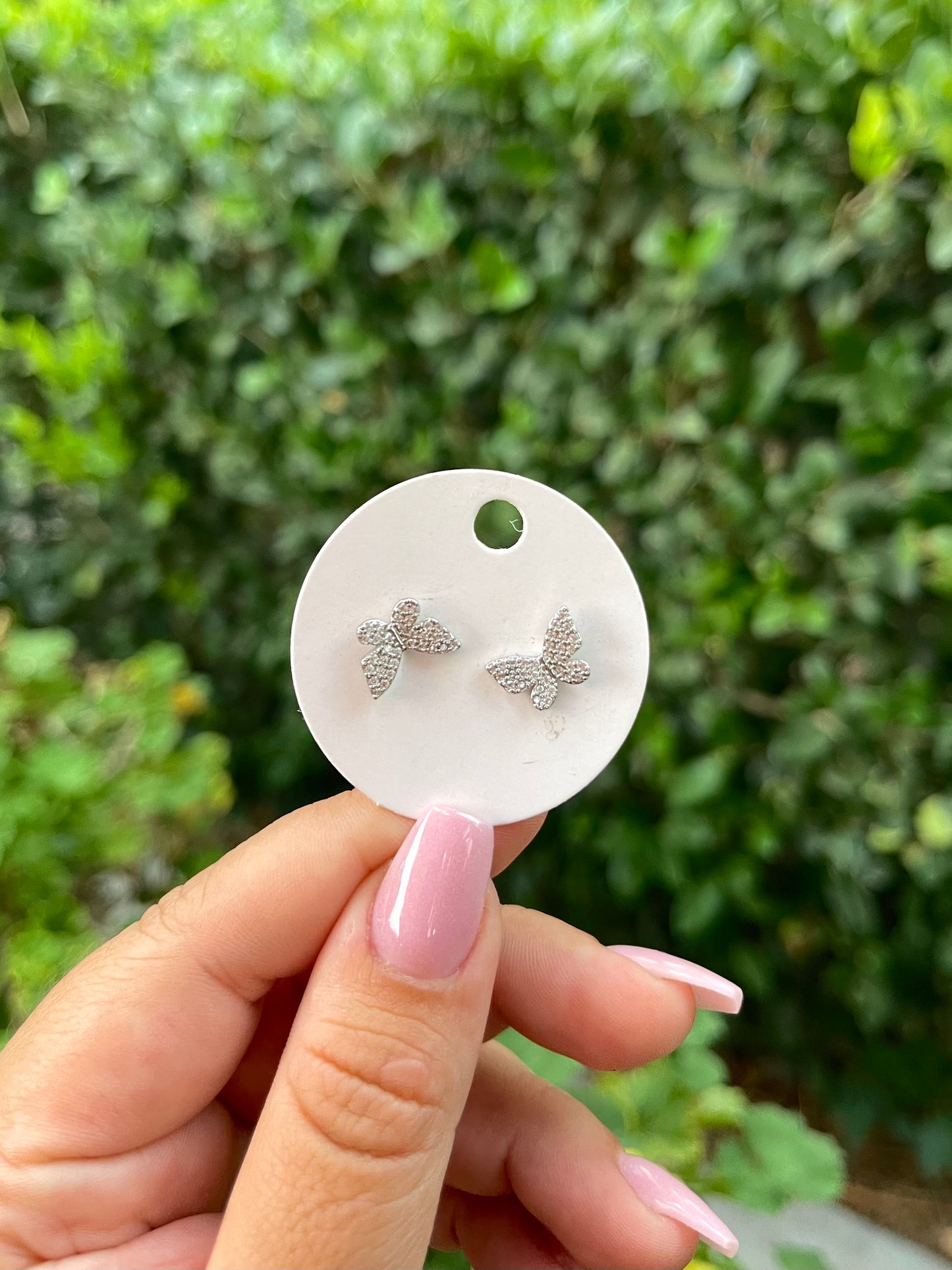 Silver butterfly earrings