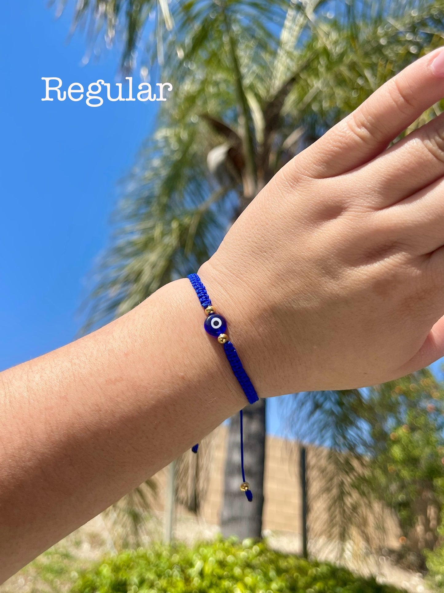 Evil eye adjustable handmade bracelet