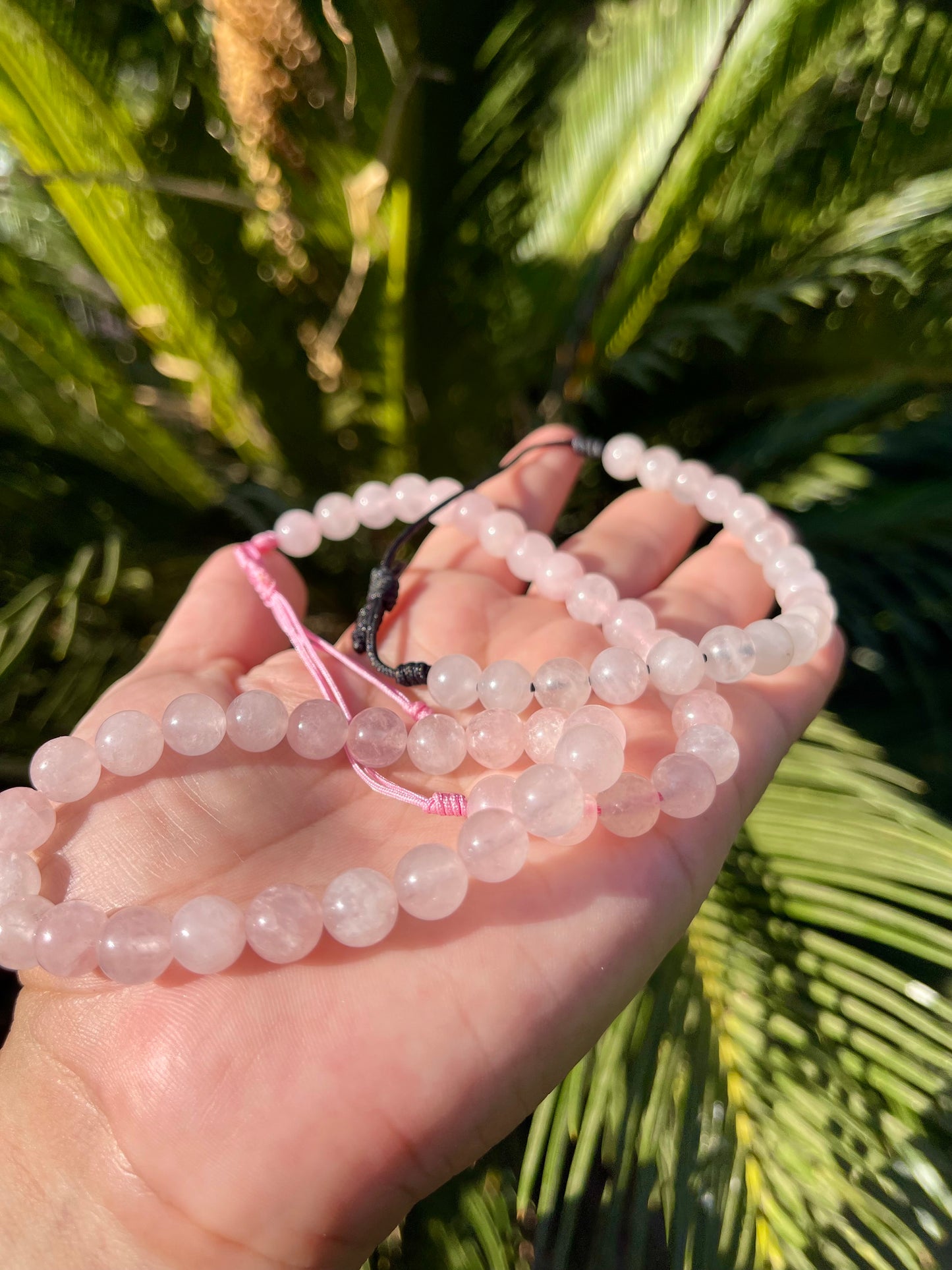Rose Quartz handmade bracelet