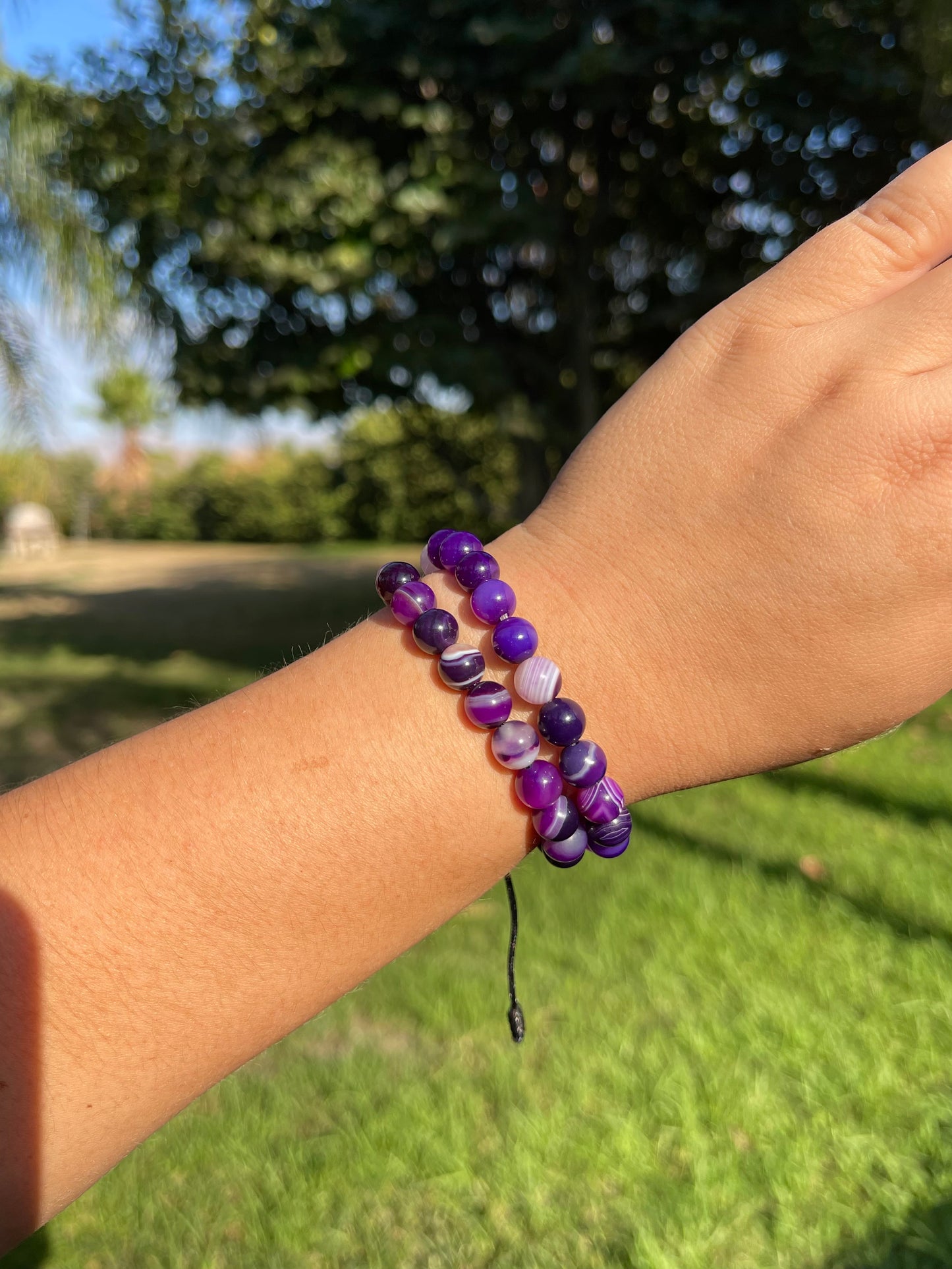 Purple Agate handmade bracelet