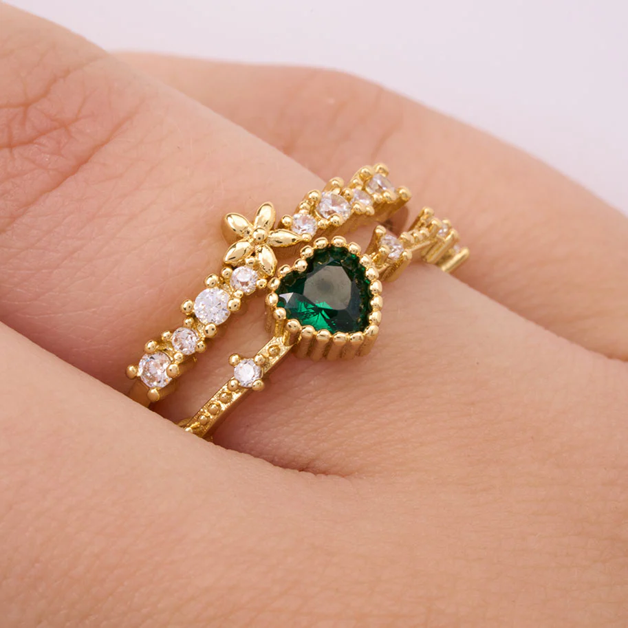 Double heart rings