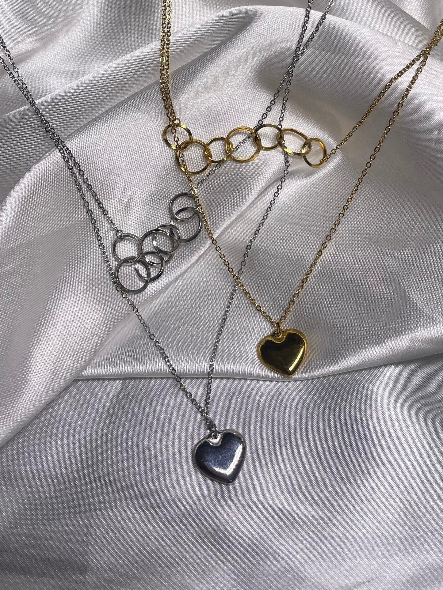 Double necklace with heart