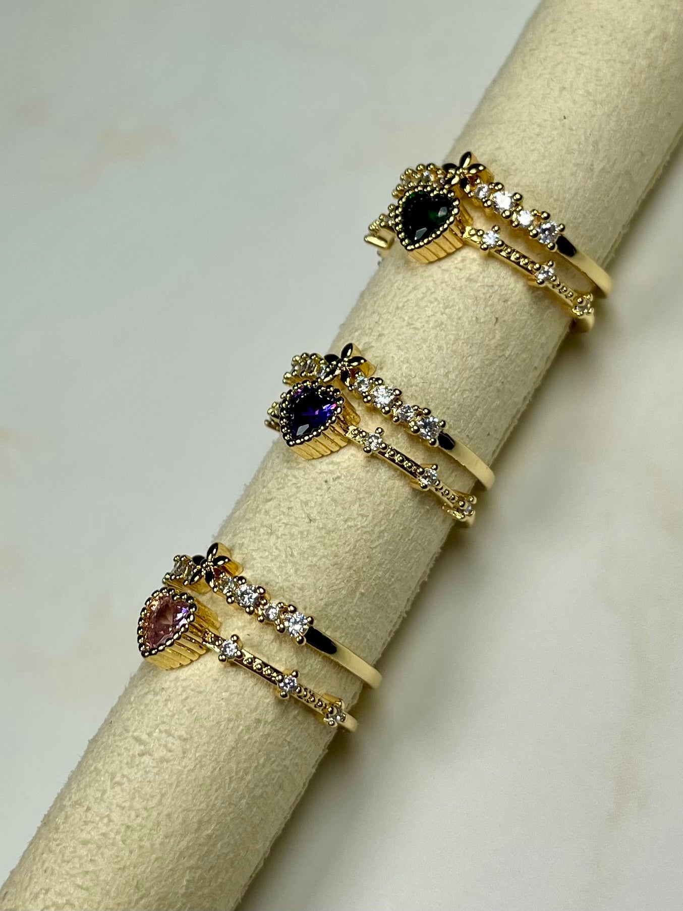 Double heart rings