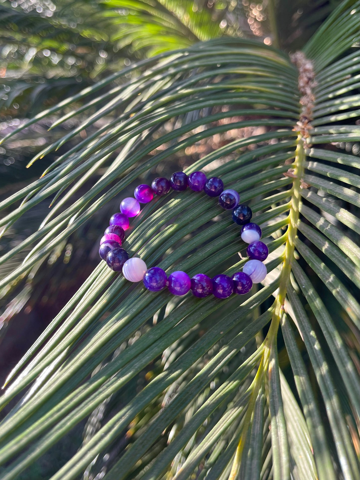 Purple Agate handmade bracelet