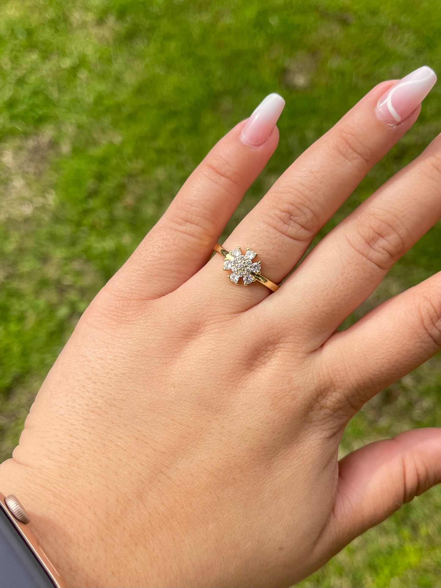 White Flower ring