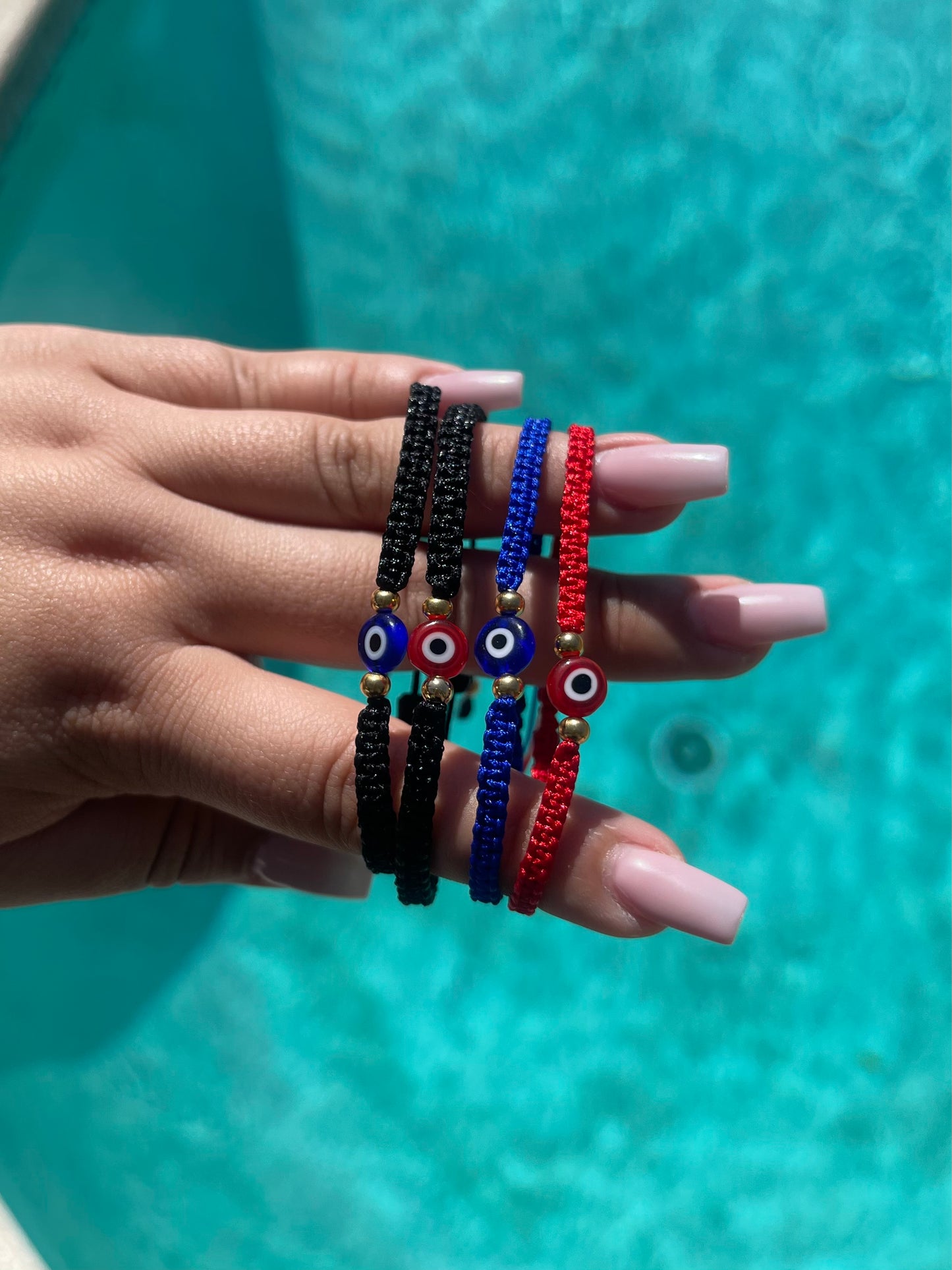 Evil eye adjustable handmade bracelet