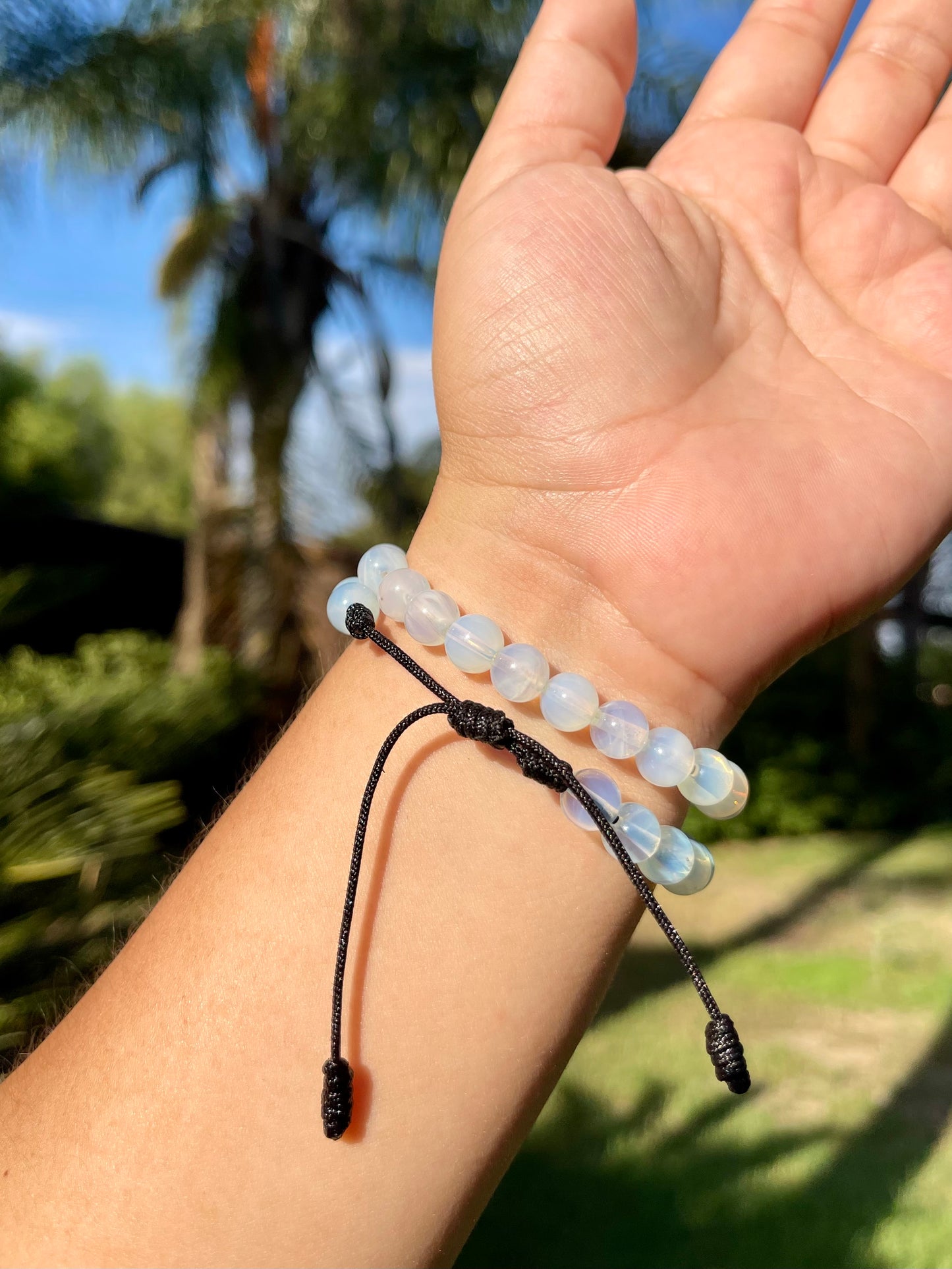 Opal gemstone handmade bracelet