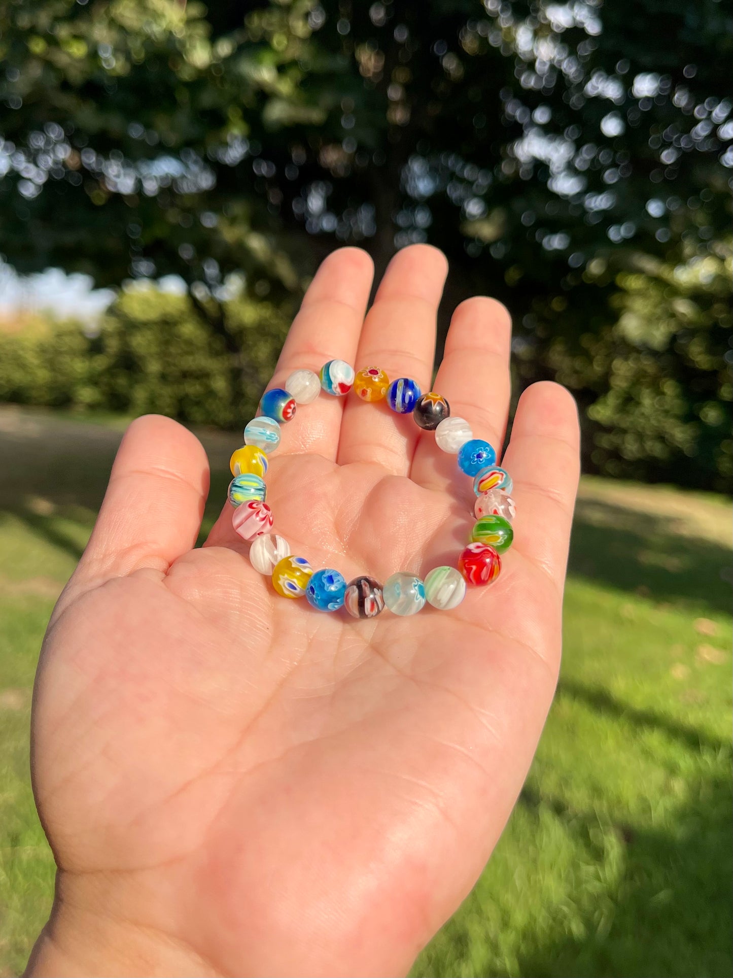 Millefiori murano glass beads handmade bracelets