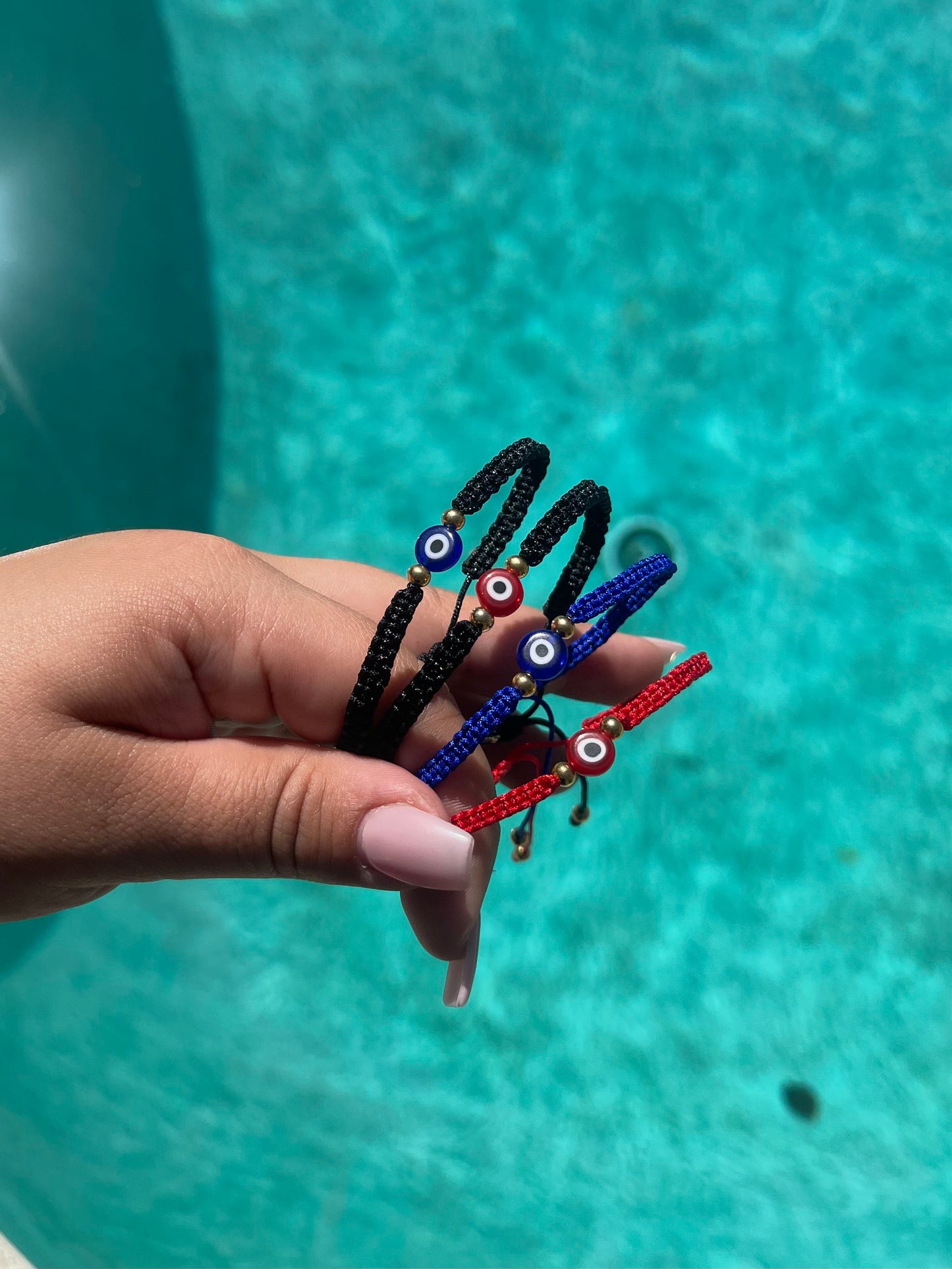 Evil eye adjustable handmade bracelet