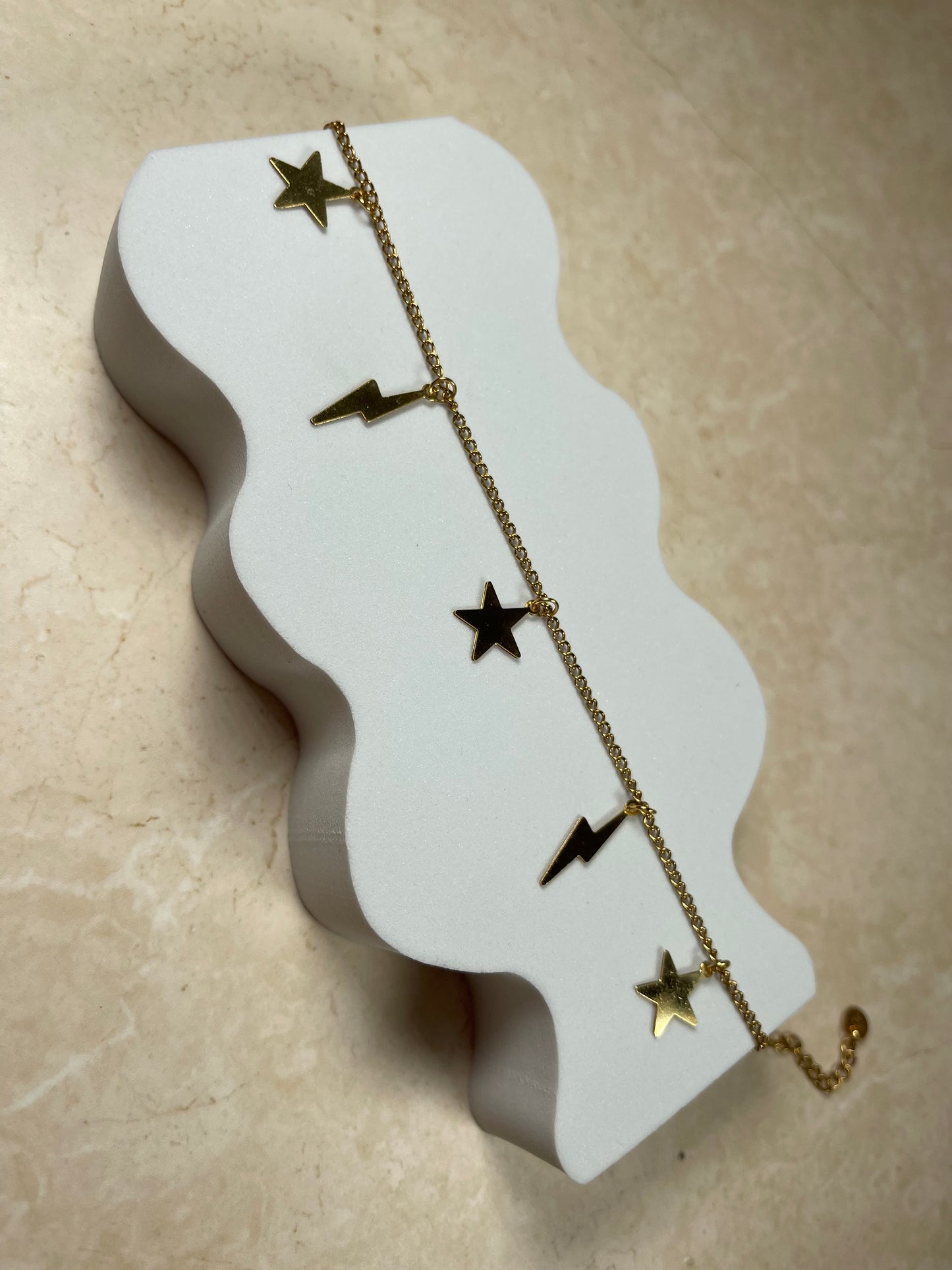 Lightning and Stars anklet