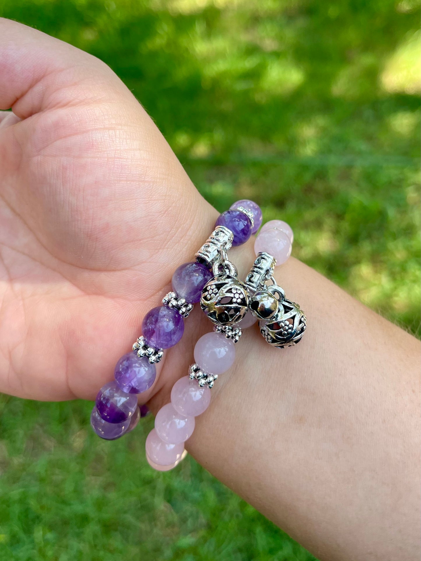 Bracelet with stone and small rattle