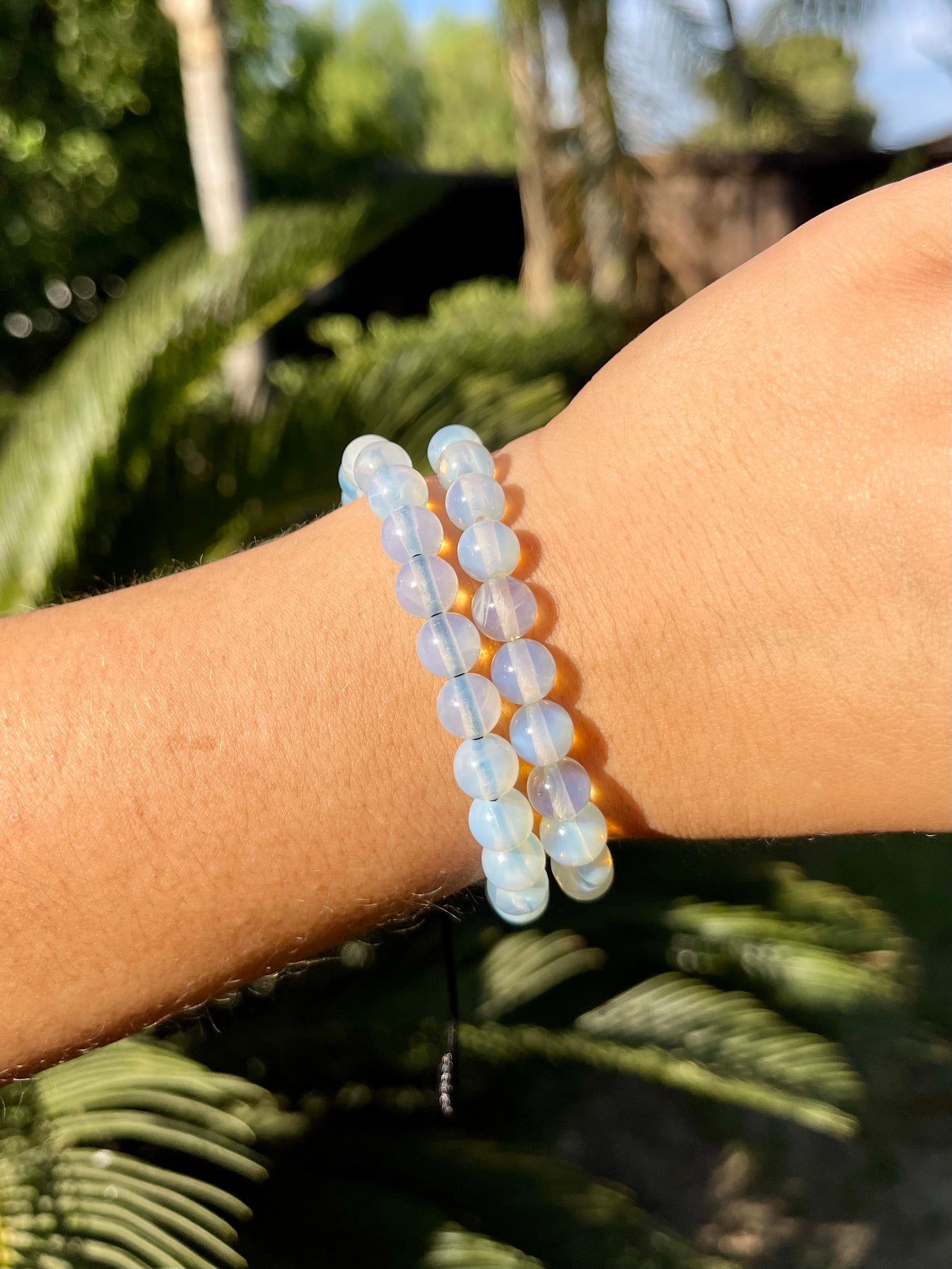 Opal gemstone handmade bracelet