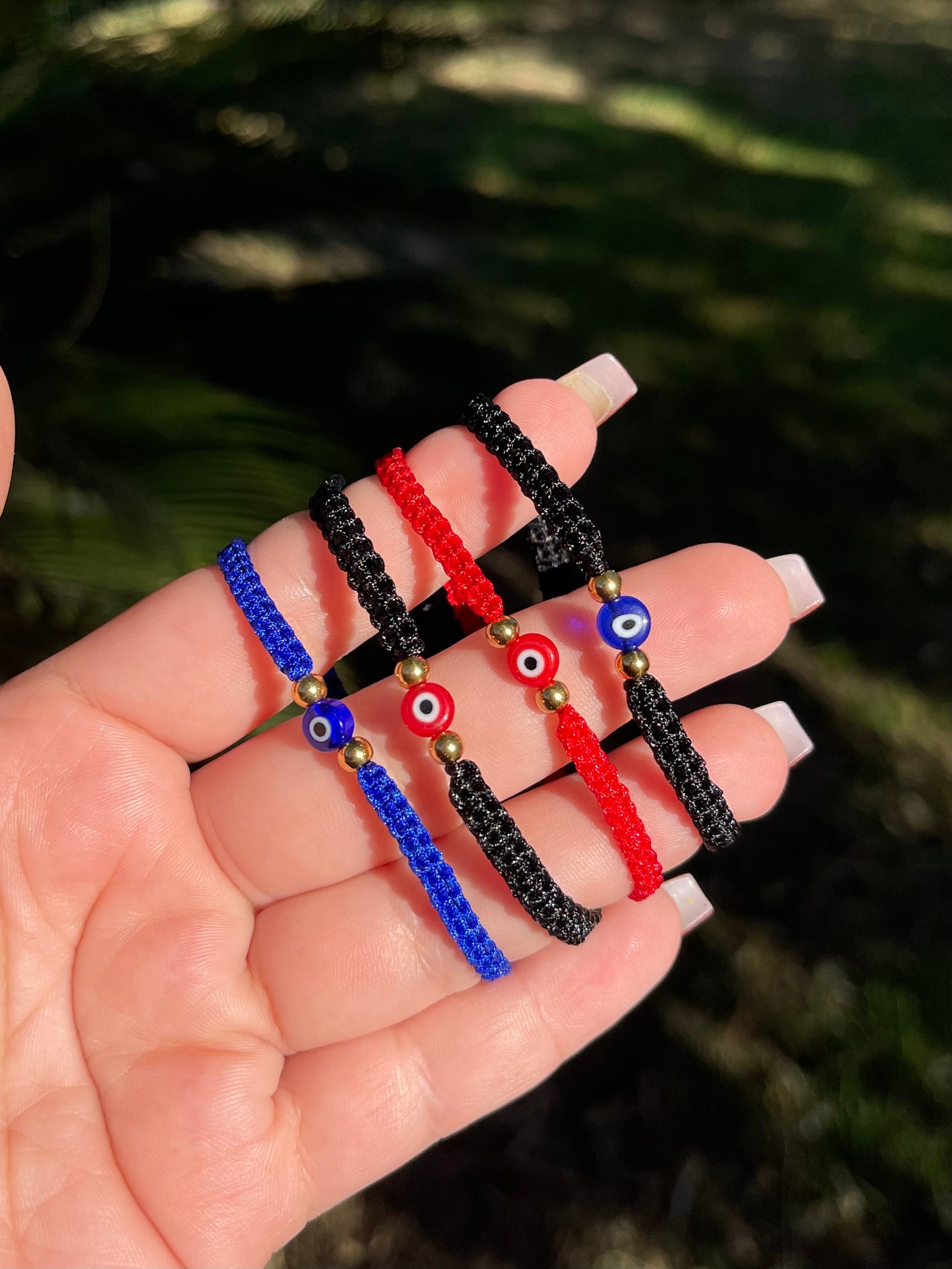 Evil eye adjustable handmade bracelet