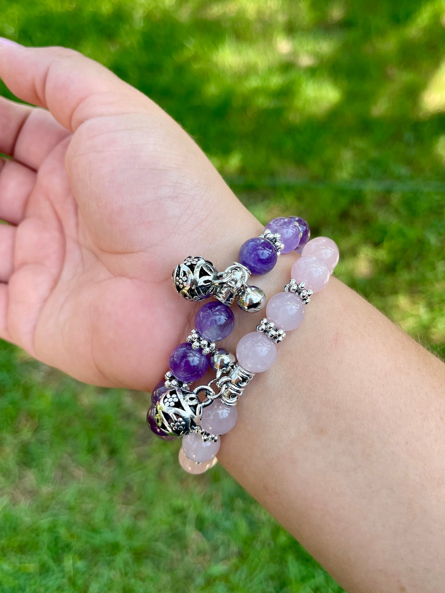 Bracelet with stone and small rattle