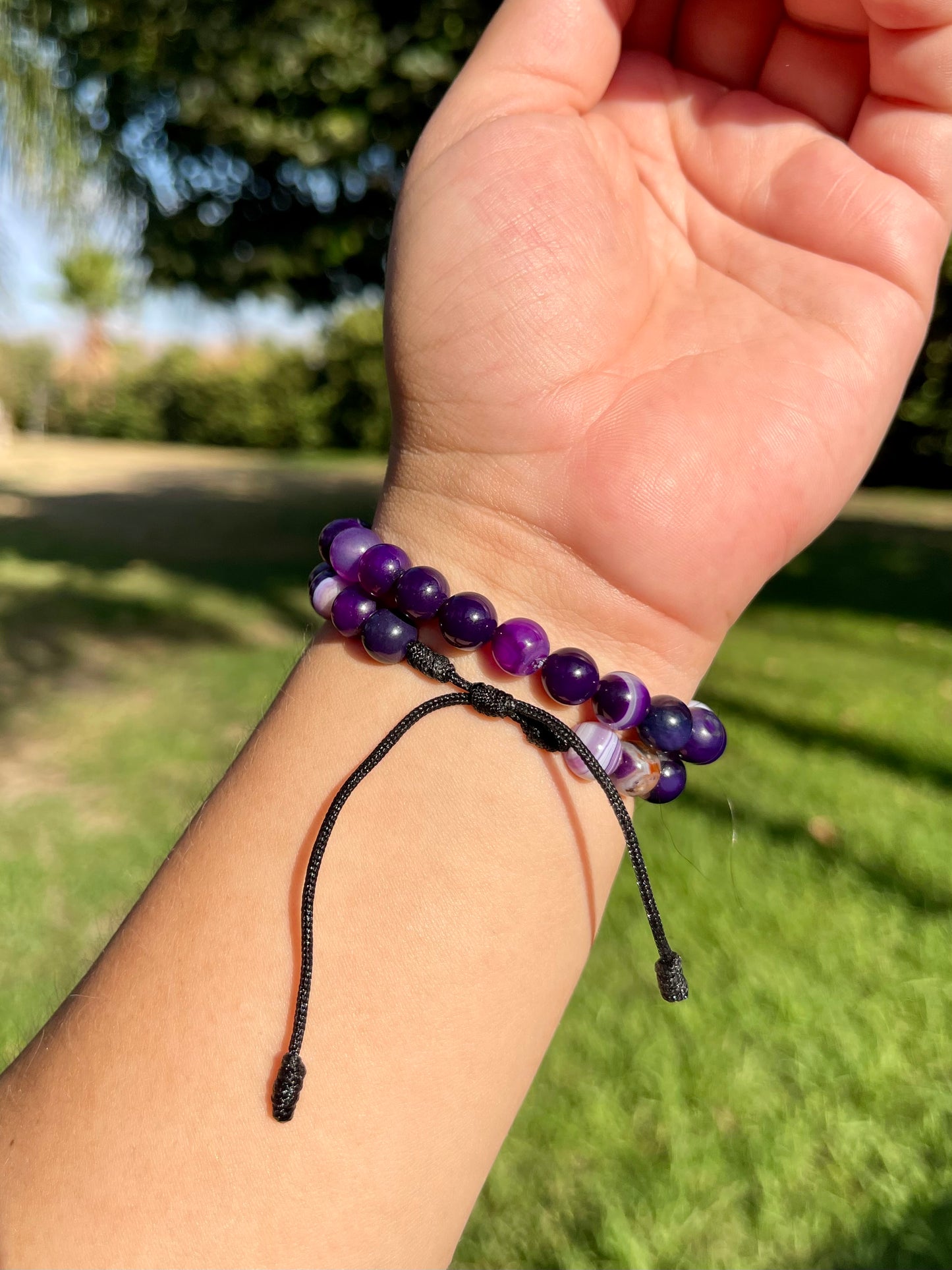 Purple Agate handmade bracelet