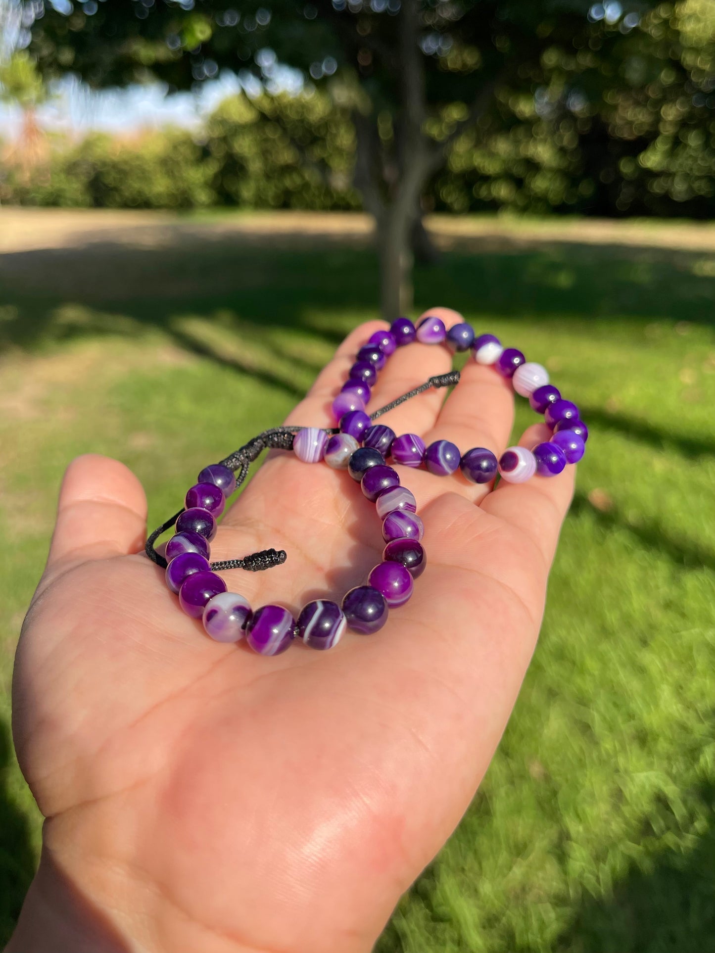 Purple Agate handmade bracelet