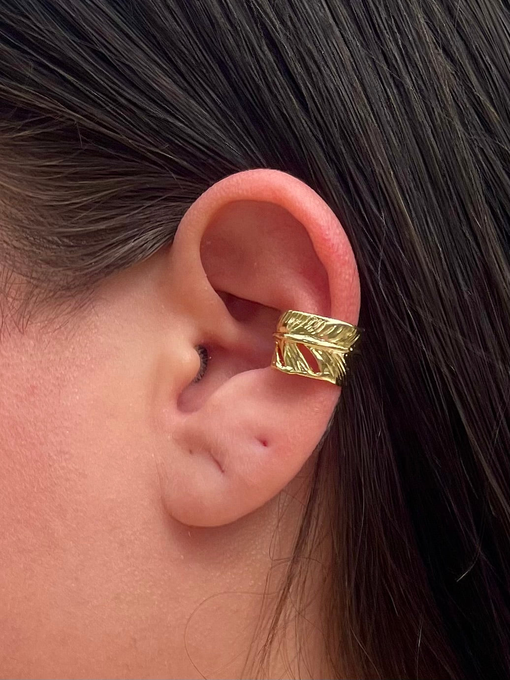 Leaf ear cuffs