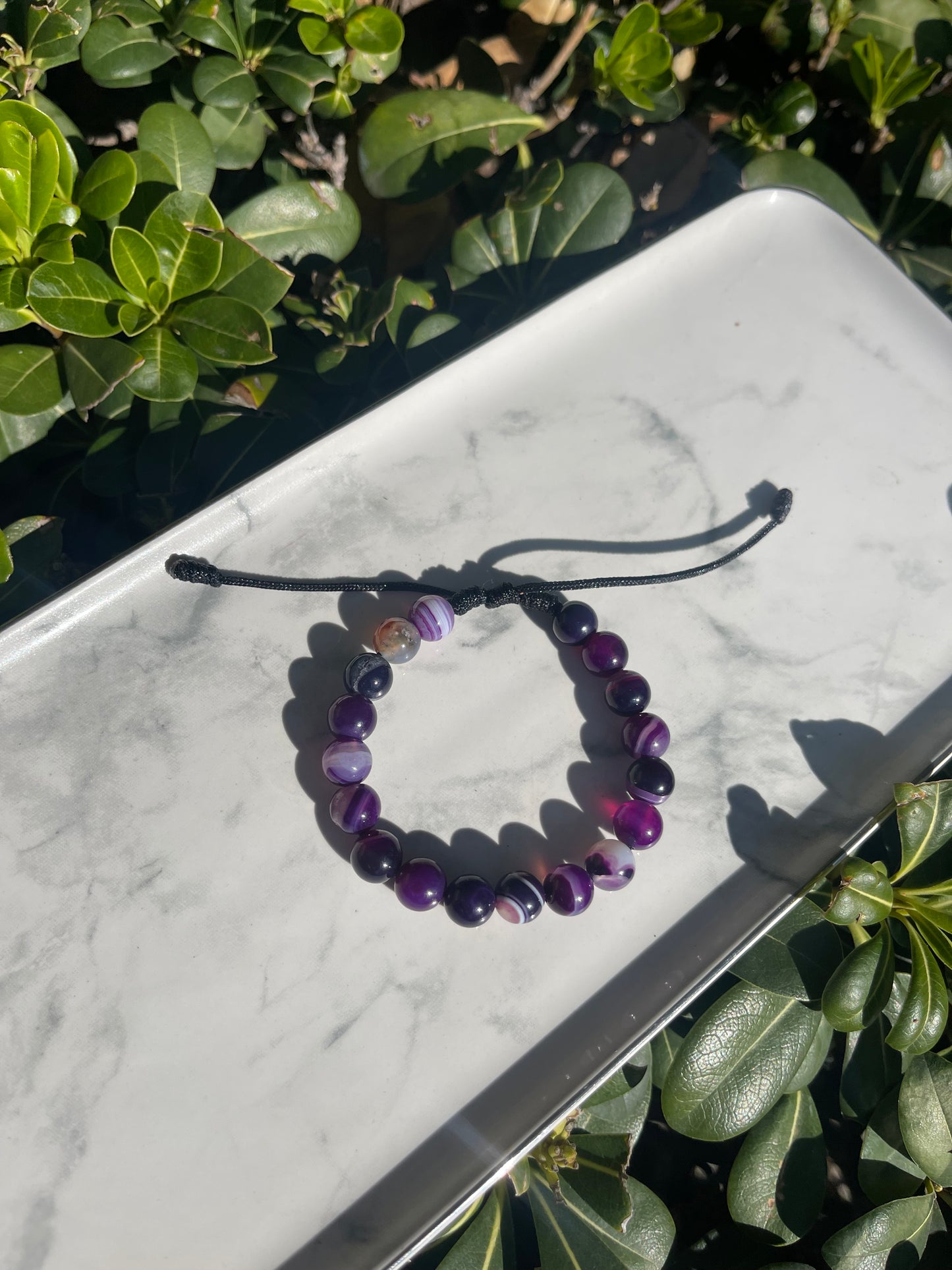 Purple Agate handmade bracelet