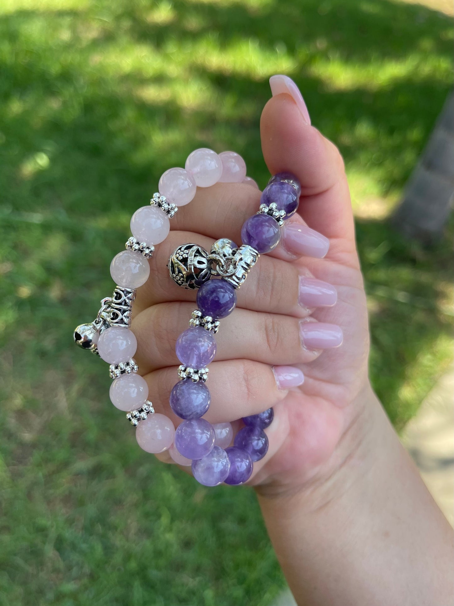Bracelet with stone and small rattle