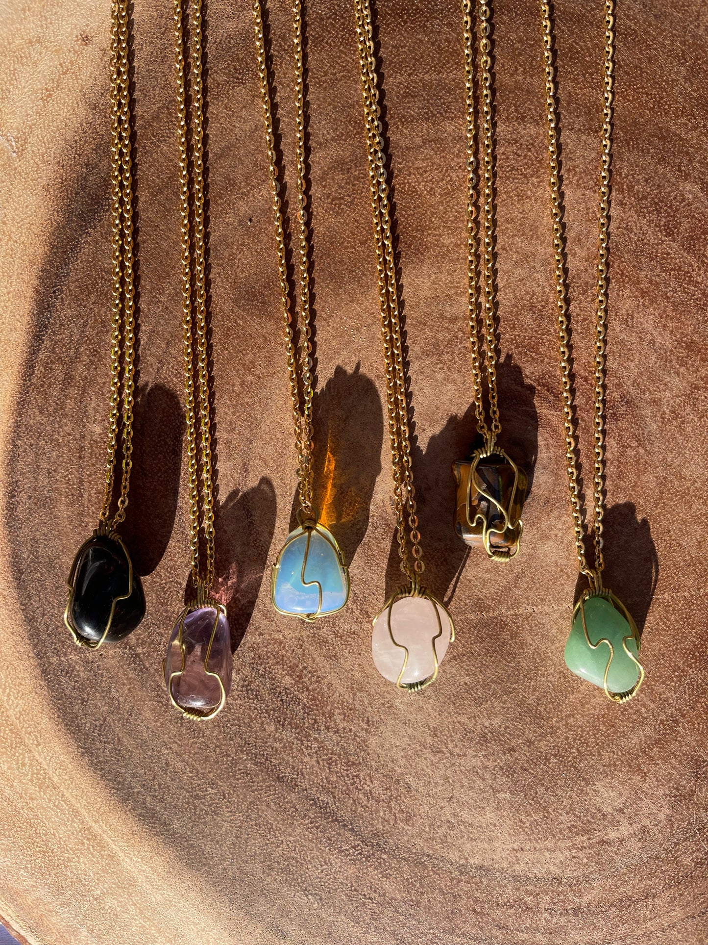 Healing crystals necklaces