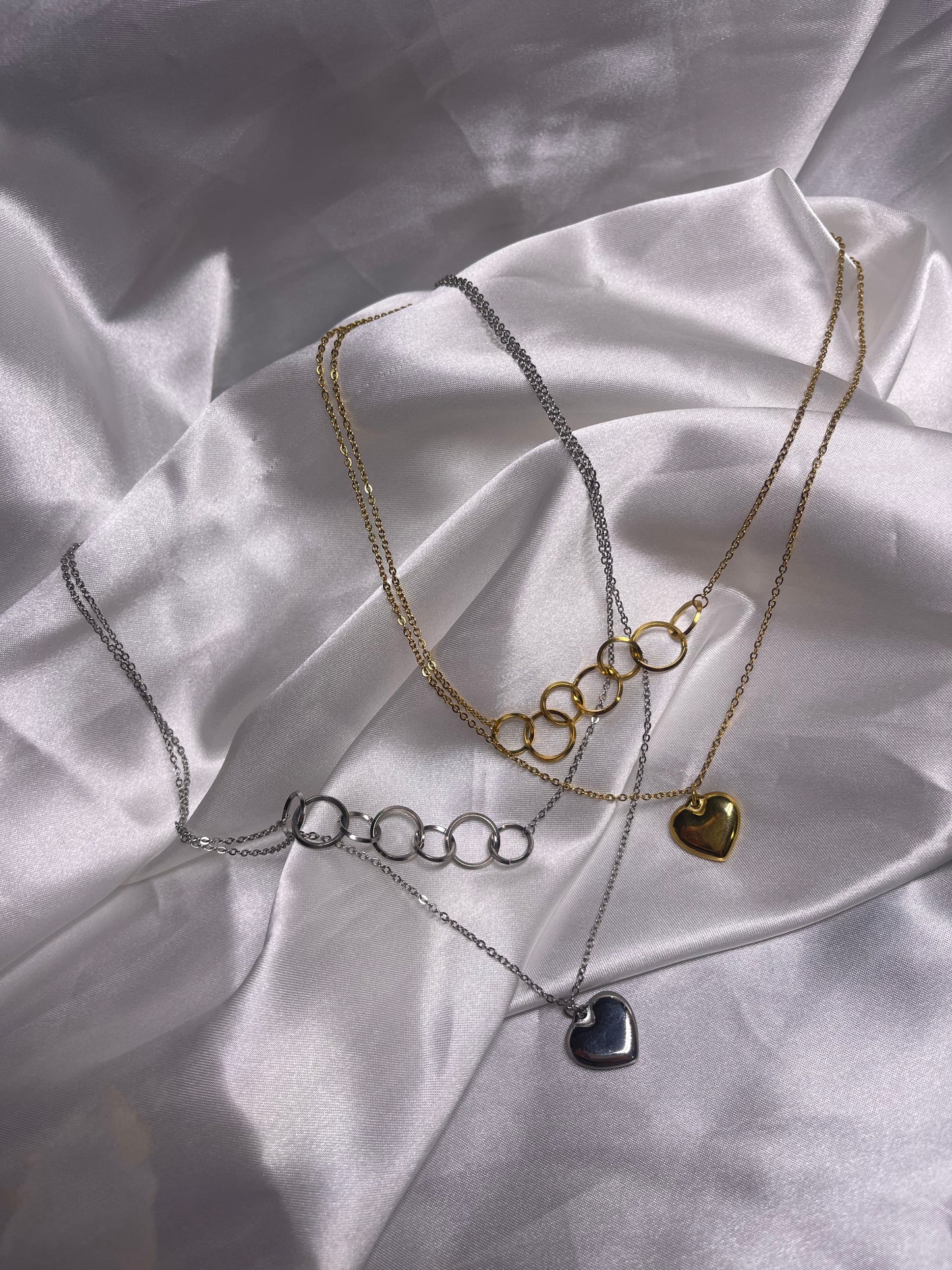 Double necklace with heart