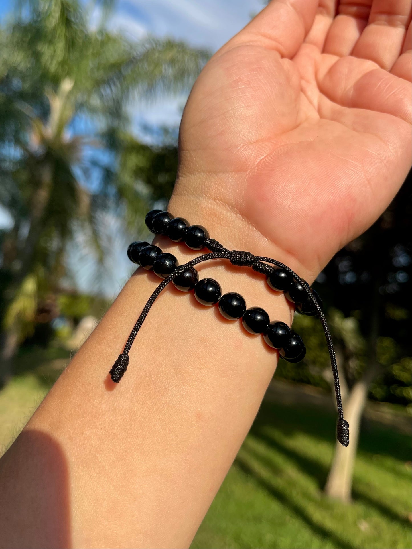 Onyx gemstone handmade bracelet