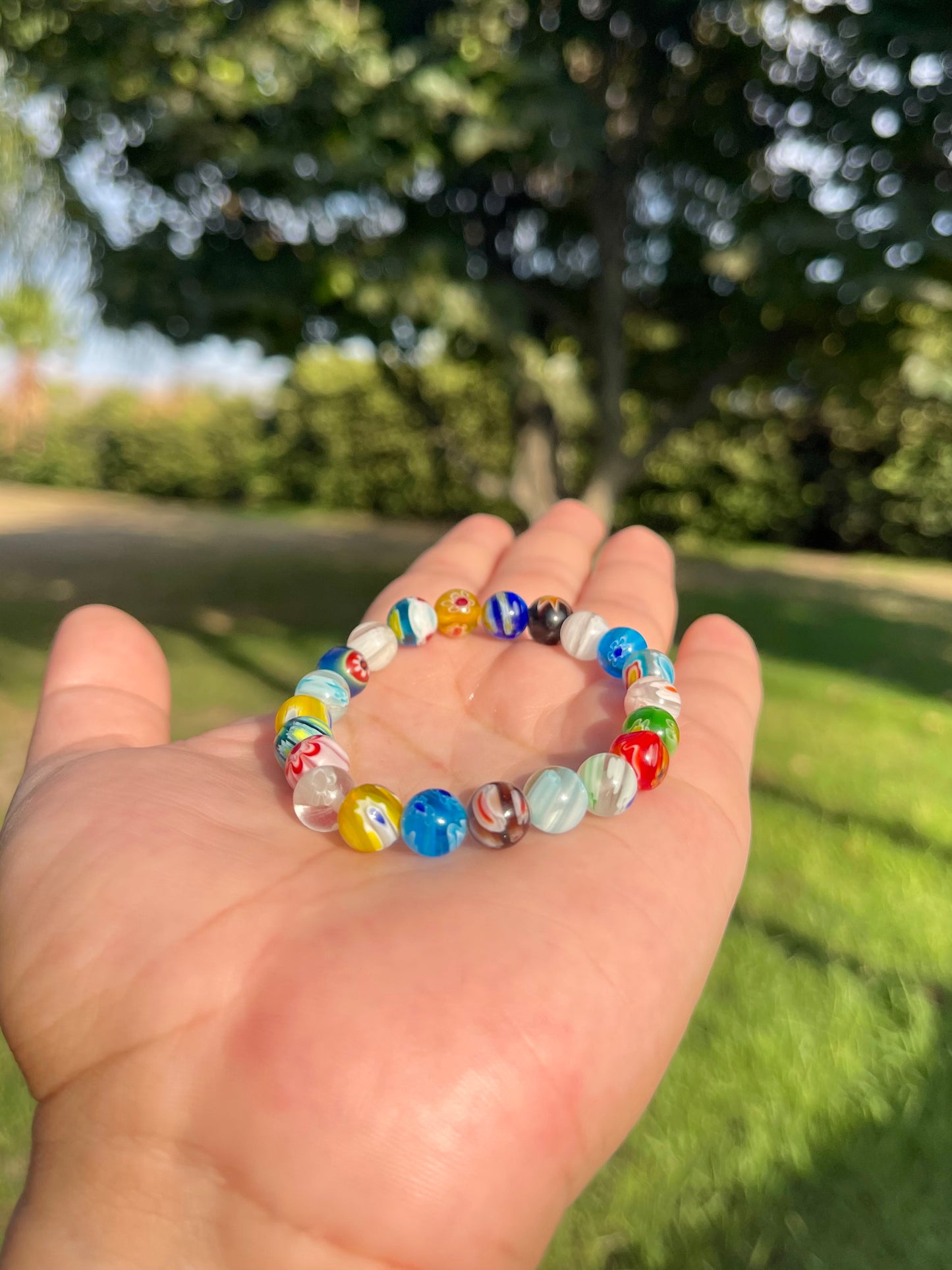 Millefiori murano glass beads handmade bracelets
