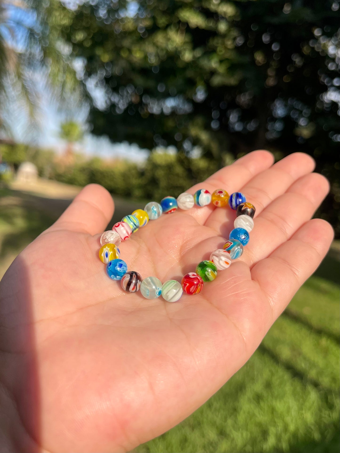 Millefiori murano glass beads handmade bracelets