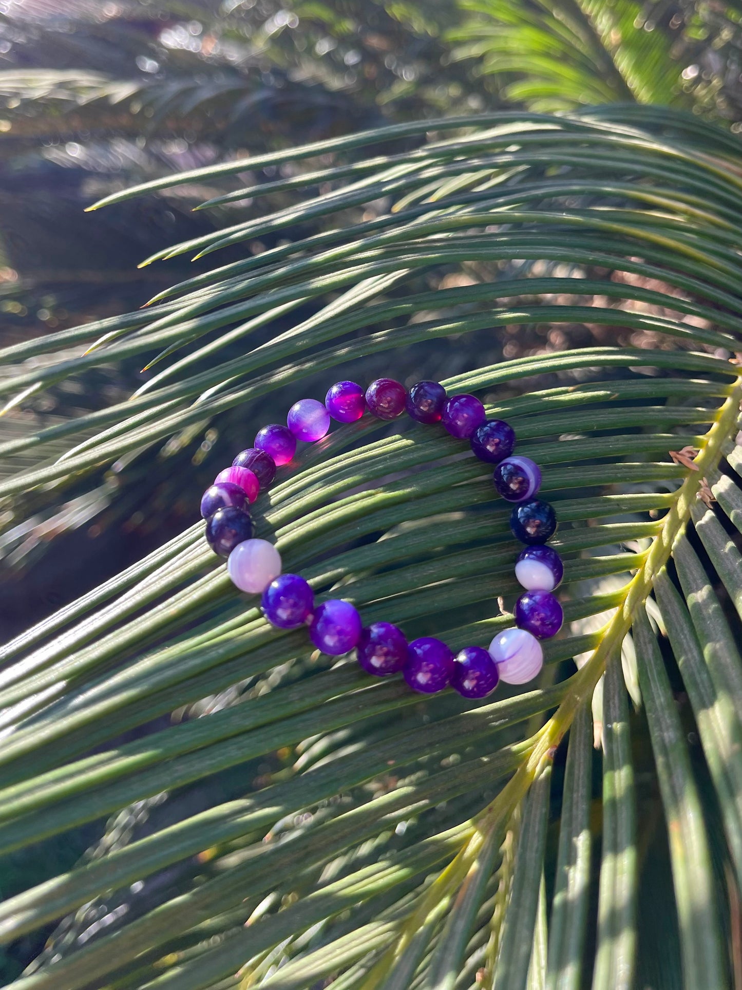 Purple Agate handmade bracelet