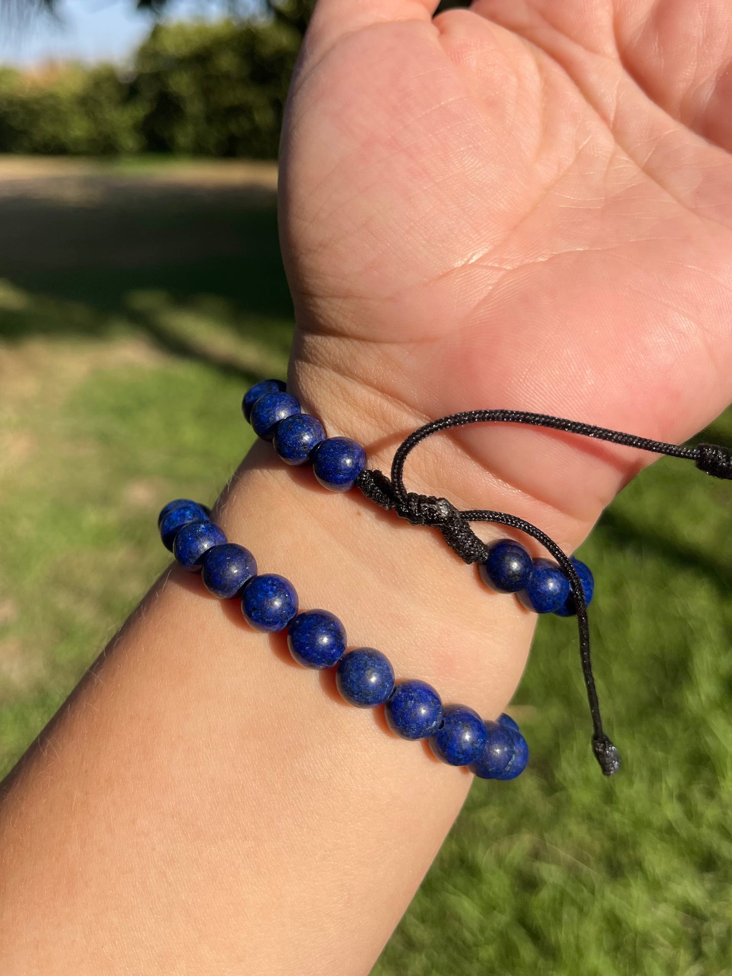 Lapis lazuli gemstones handmade bracelet