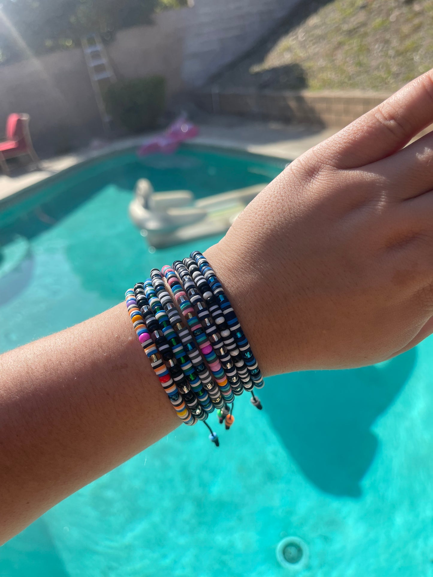 Fimo and Chaka beads handmade bracelet