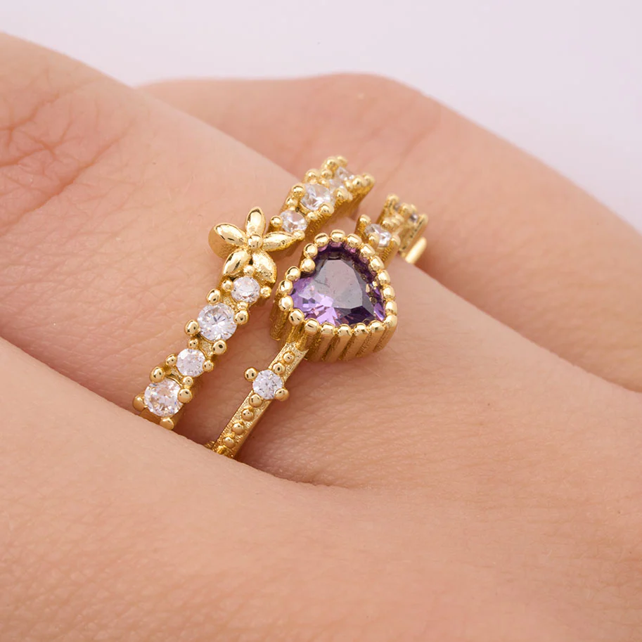 Double heart rings