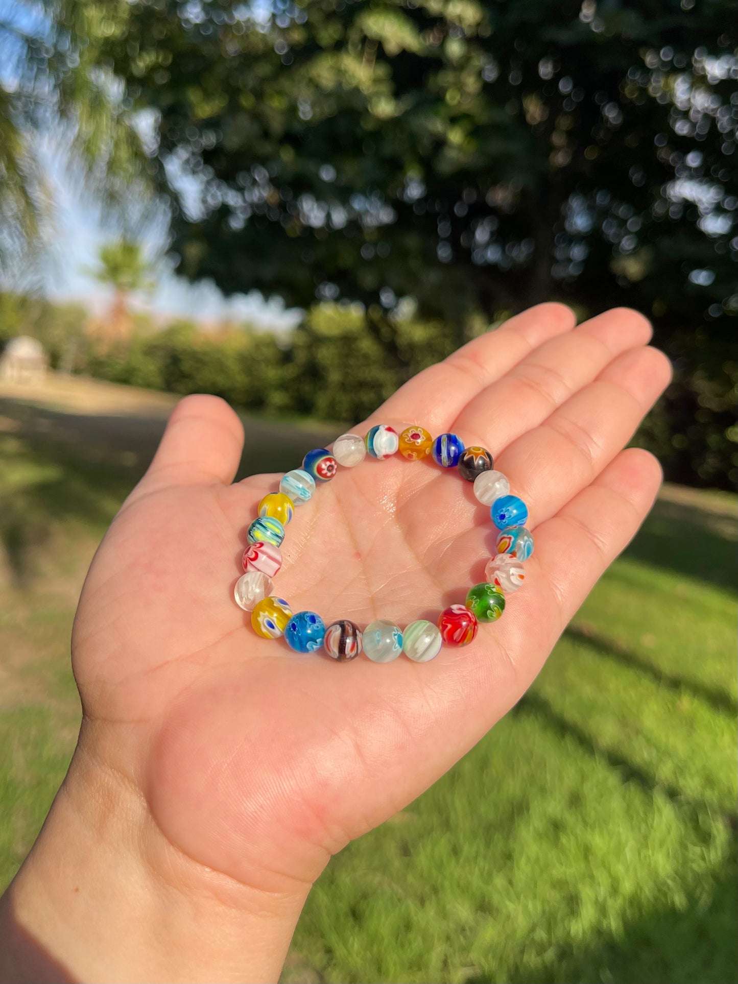 Millefiori murano glass beads handmade bracelets