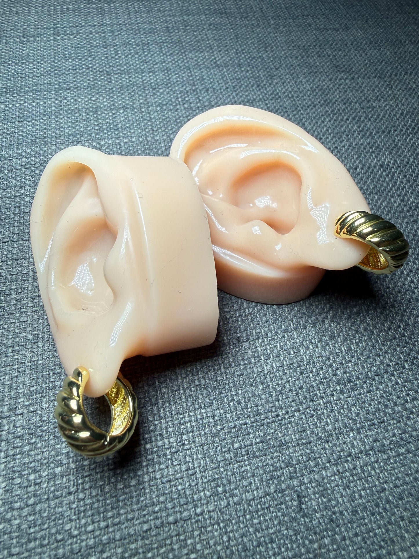 Twisted Gold Hoop Earrings