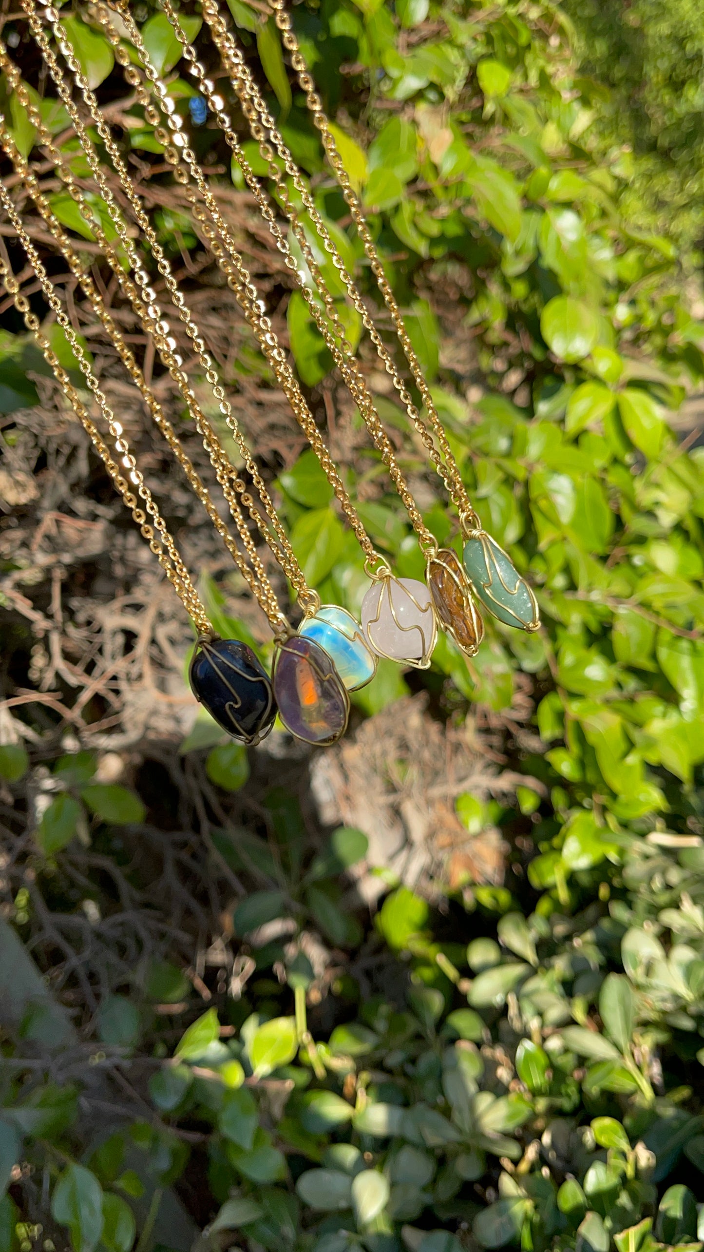 Healing crystals necklaces