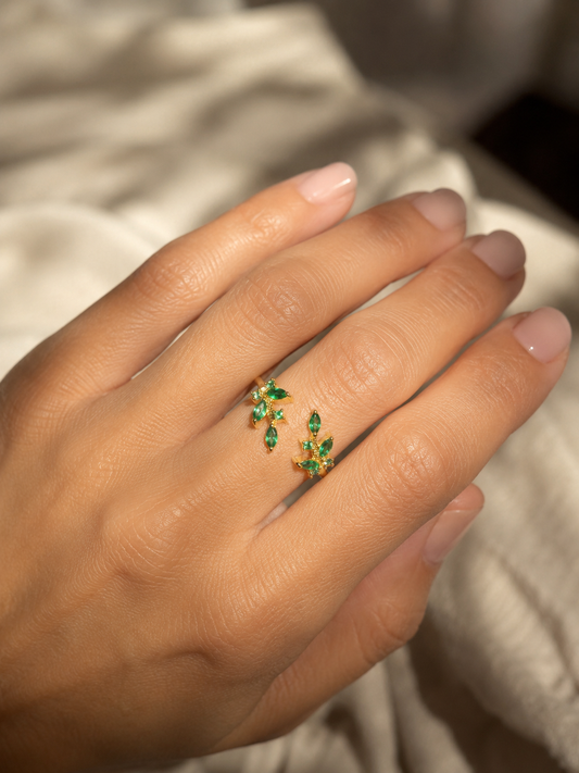 Emerald Vine Ring