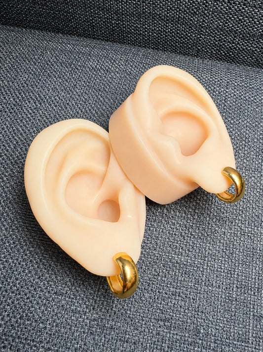 Classic Gold Huggie Hoops Earrings