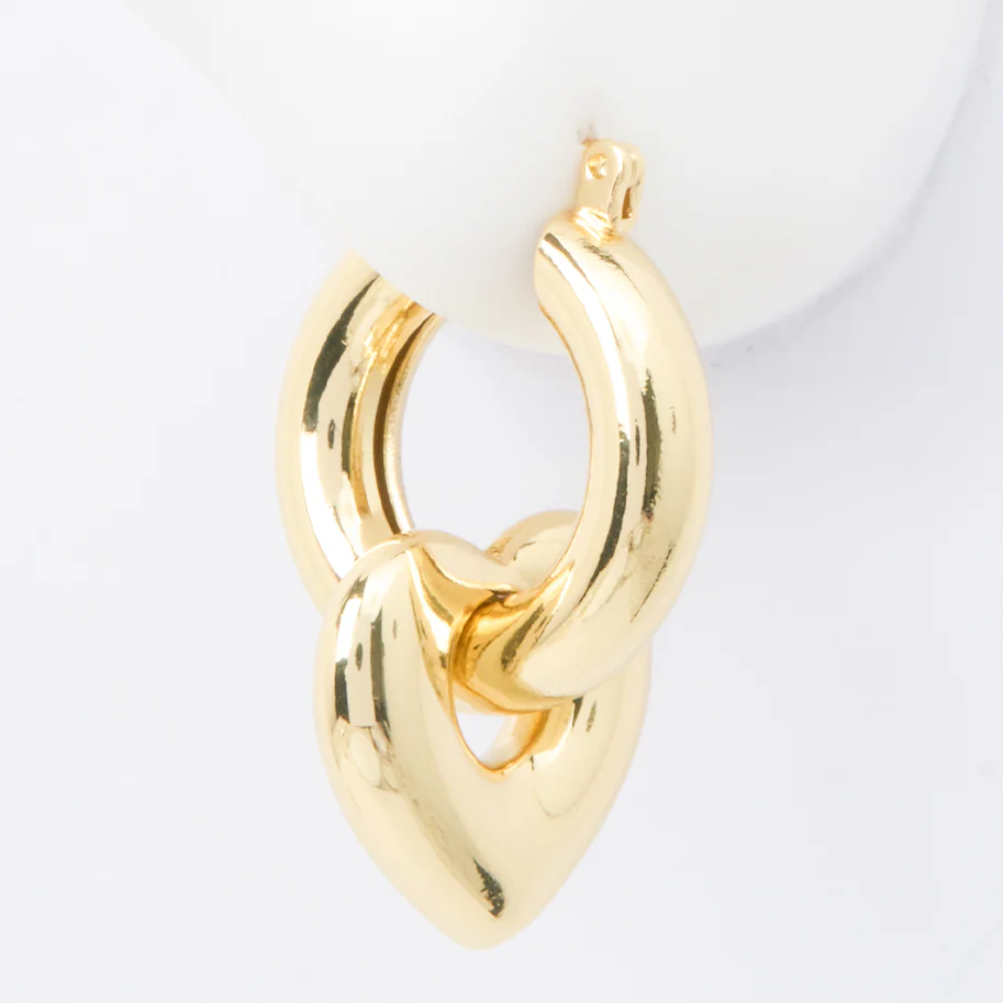 2-in-1 Heart Hoop Earrings